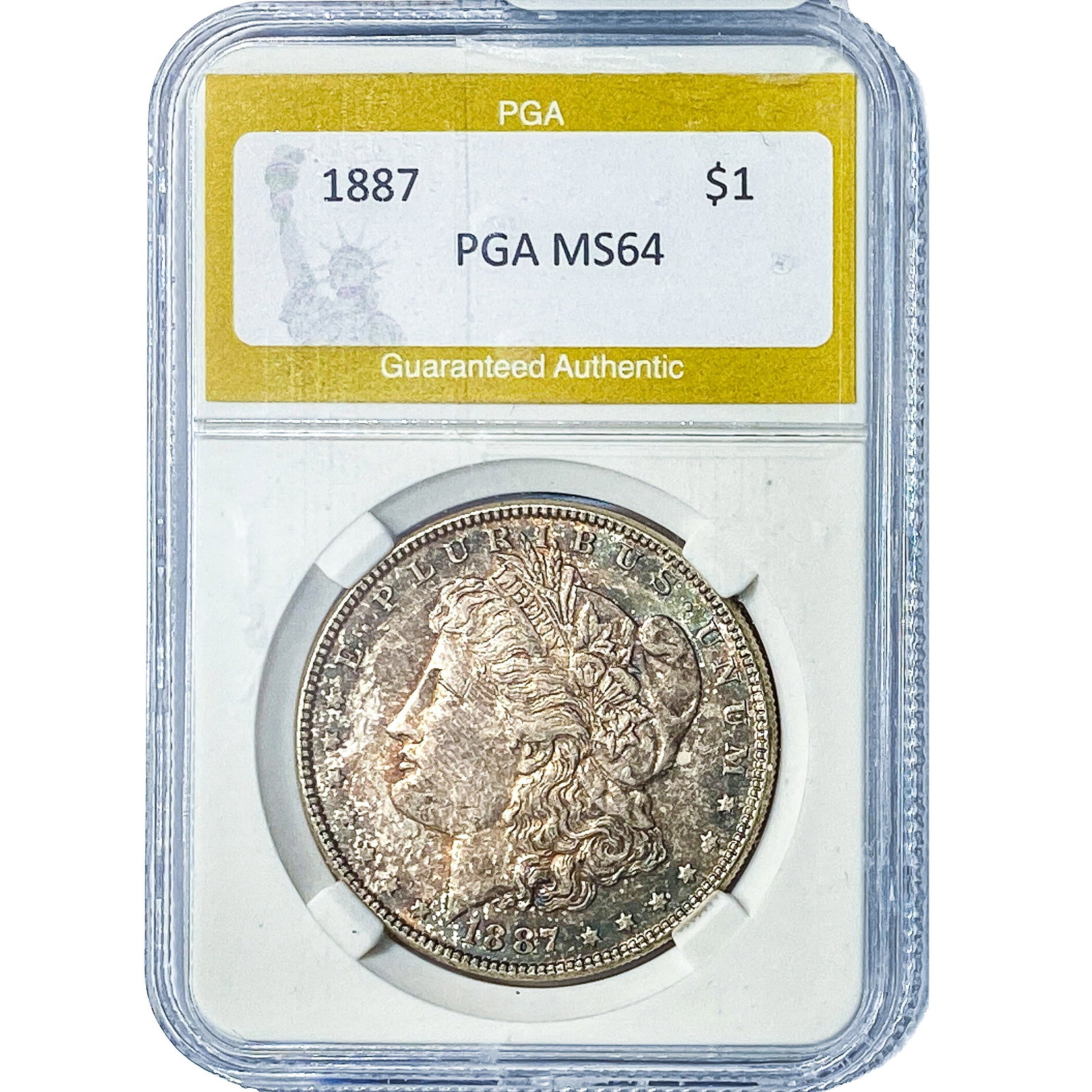 1887 Morgan Silver Dollar PGA MS64: 1887 Morgan Silver Dollar PGA MS64