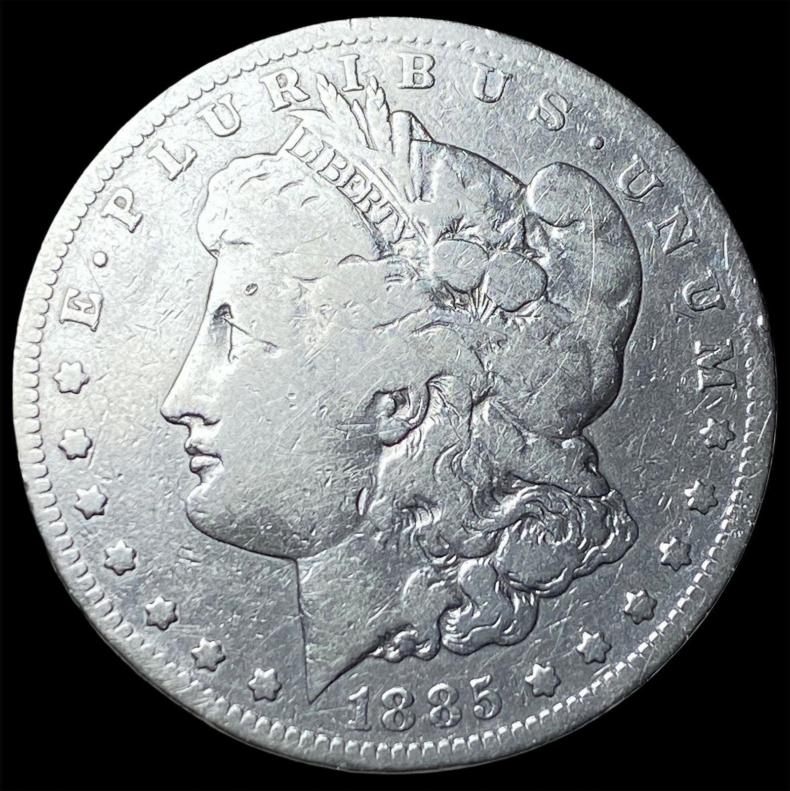 1885-S Silver Morgan Dollar NICELY CIRCULATED: 1885-S Silver Morgan Dollar NICELY CIRCULATED