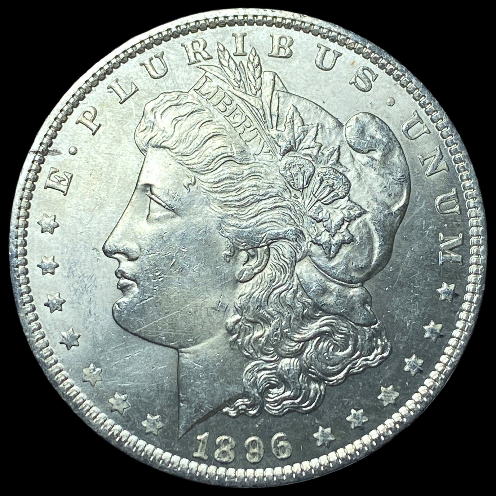 1896 Morgan Silver Dollar NEARLY UNCIRCULATED: 1896 Morgan Silver Dollar NEARLY UNCIRCULATED
