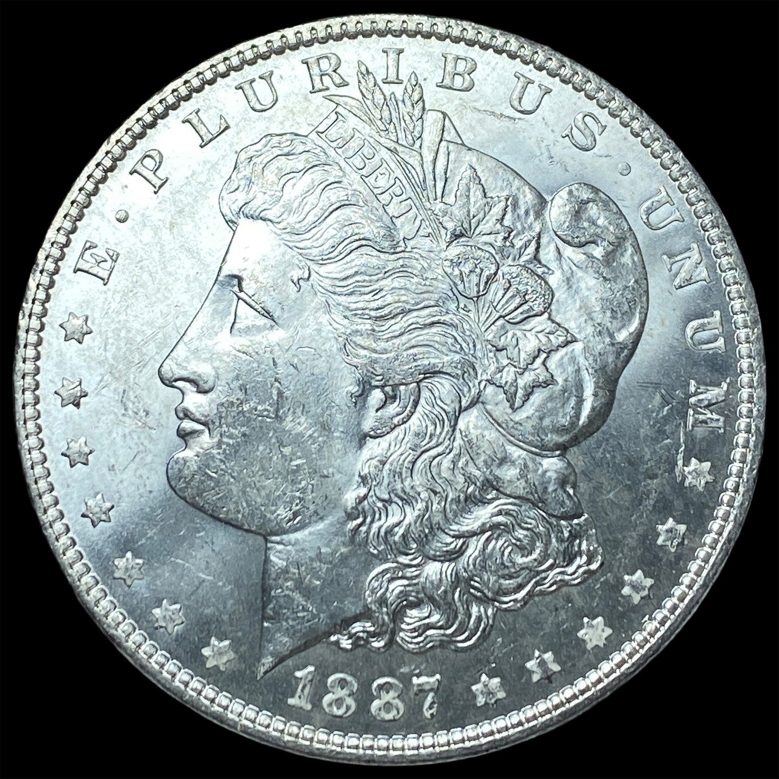 1887 Silver Morgan Dollar GEM BU: 1887 Silver Morgan Dollar GEM BU