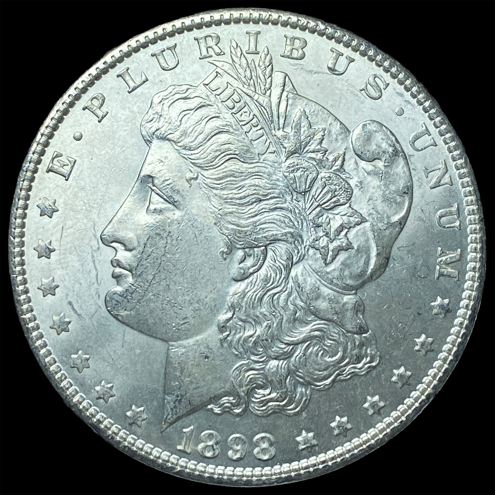 1898 Morgan Silver Dollar NEARLY UNCIRCULATED: 1898 Morgan Silver Dollar NEARLY UNCIRCULATED