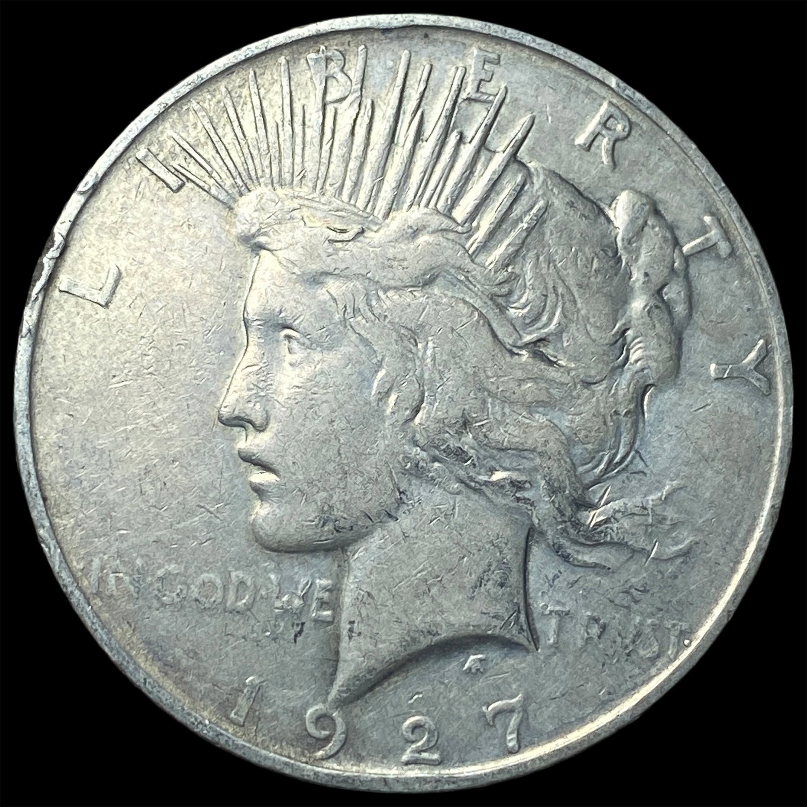 1927-D Peace Silver Dollar CLOSELY UNCIRCULATED: 1927-D Peace Silver Dollar CLOSELY UNCIRCULATED