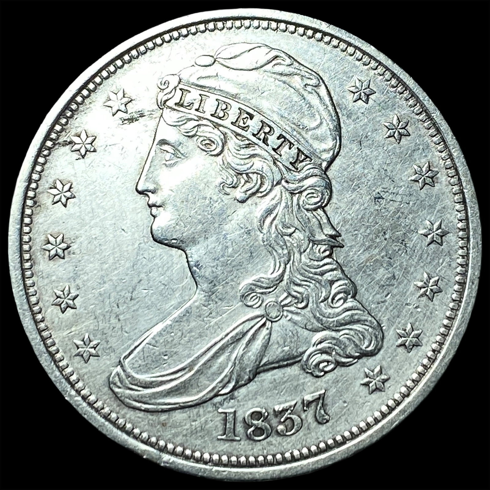 1837 Capped Bust Half Dollar CHOICE AU (1 of 2)