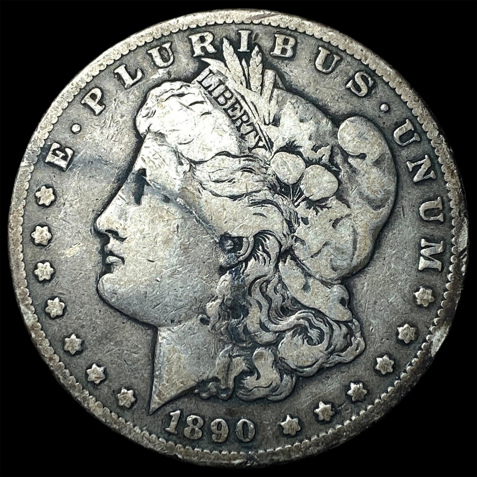 1890-CC Silver Morgan Dollar NEARLY UNCIRCULATED: 1890-CC Silver Morgan Dollar NEARLY UNCIRCULATED