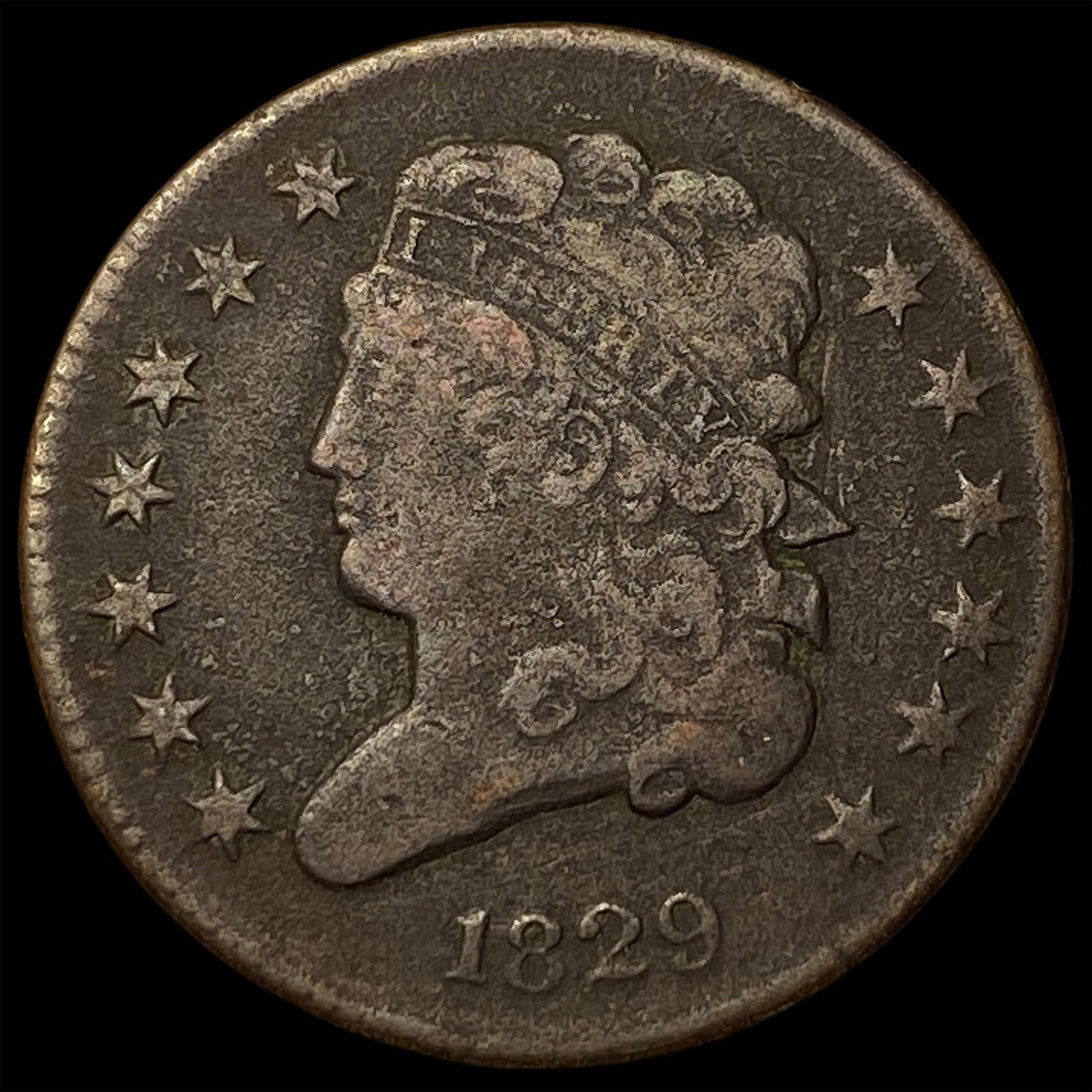 1829 Classic Head Half Cent LIGHTLY CIRCULATED: 1829 Classic Head Half Cent LIGHTLY CIRCULATED