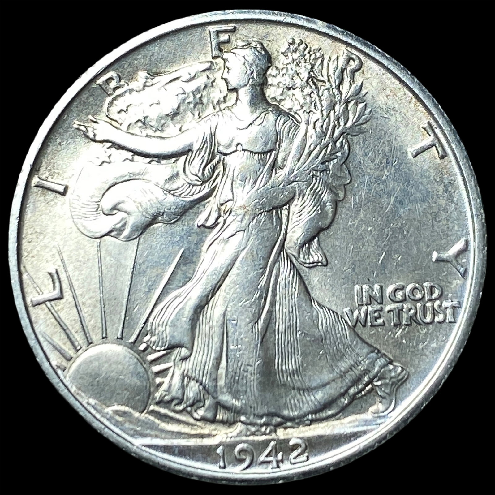 1942-S Silver Half Dollar CLOSELY UNCIRCULATED: 1942-S Silver Half Dollar CLOSELY UNCIRCULATED
