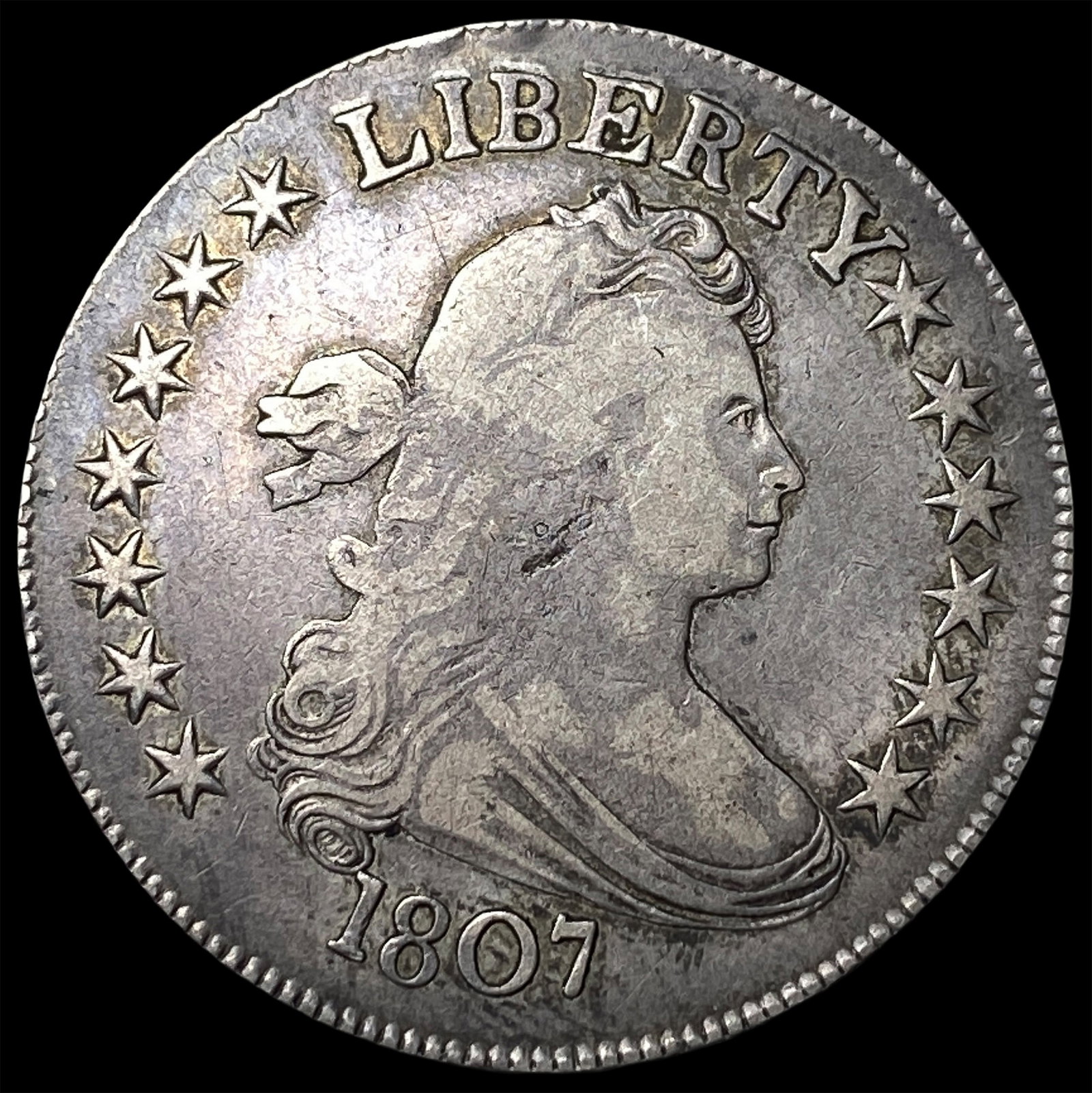 1807 Draped Bust Half Dollar NEARLY UNCIRCULATED: 1807 Draped Bust Half Dollar NEARLY UNCIRCULATED