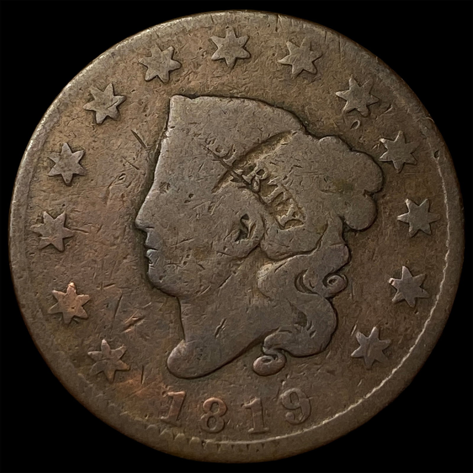 1819 Large Cent NICELY CIRCULATED (1 of 2)