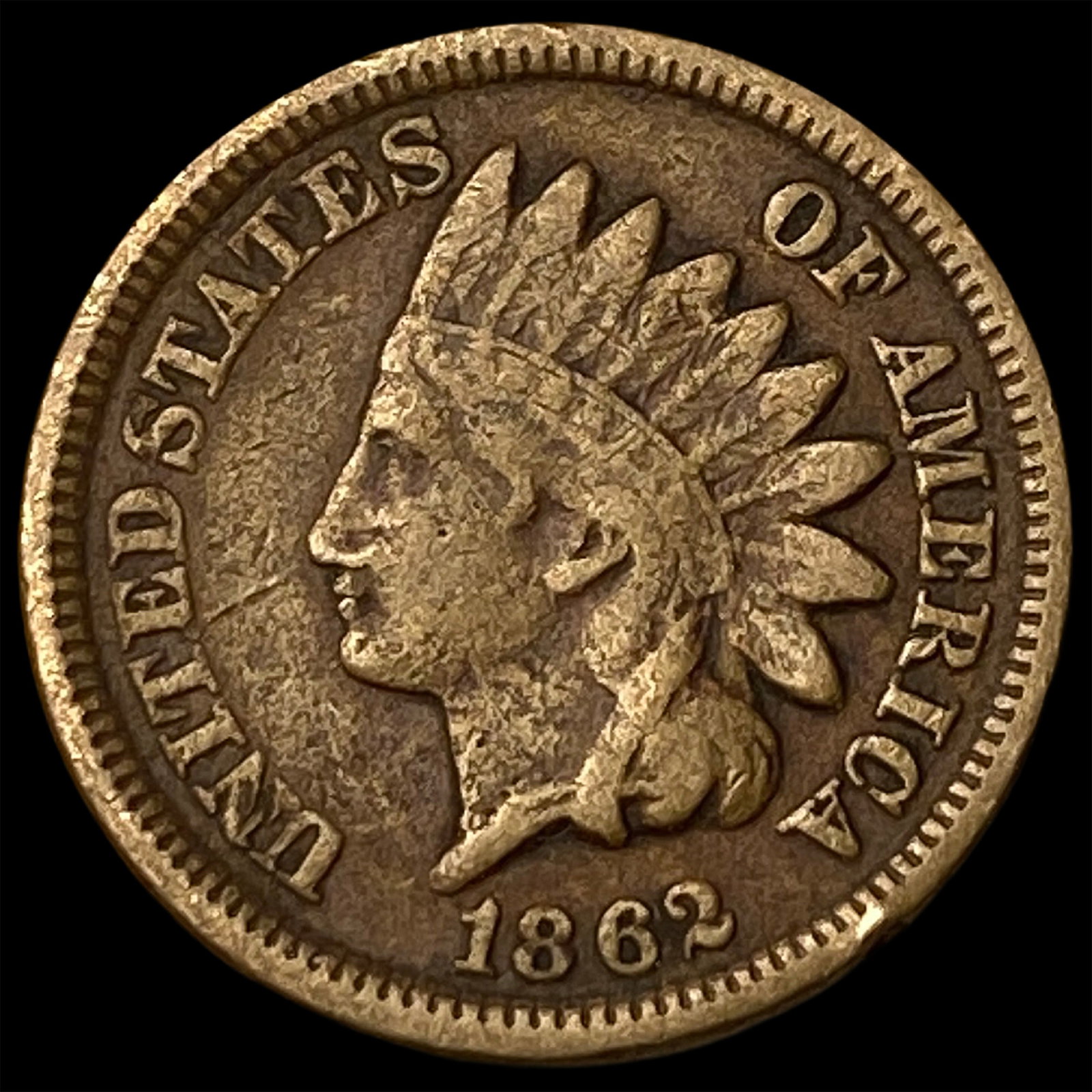 1862 Indian Head Cent LIGHTLY CIRCULATED: 1862 Indian Head Cent LIGHTLY CIRCULATED