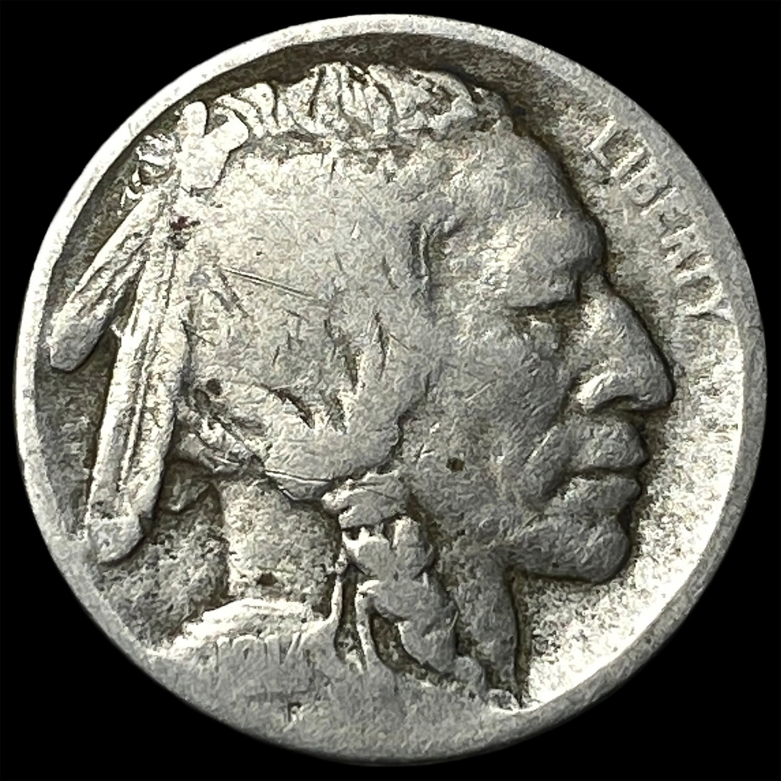 No date visible Buffalo Nickel "D" Mint Mark. NICELY CIRCULATED: No date visible Buffalo Nickel "D" Mint Mark. NICELY CIRCULATED
