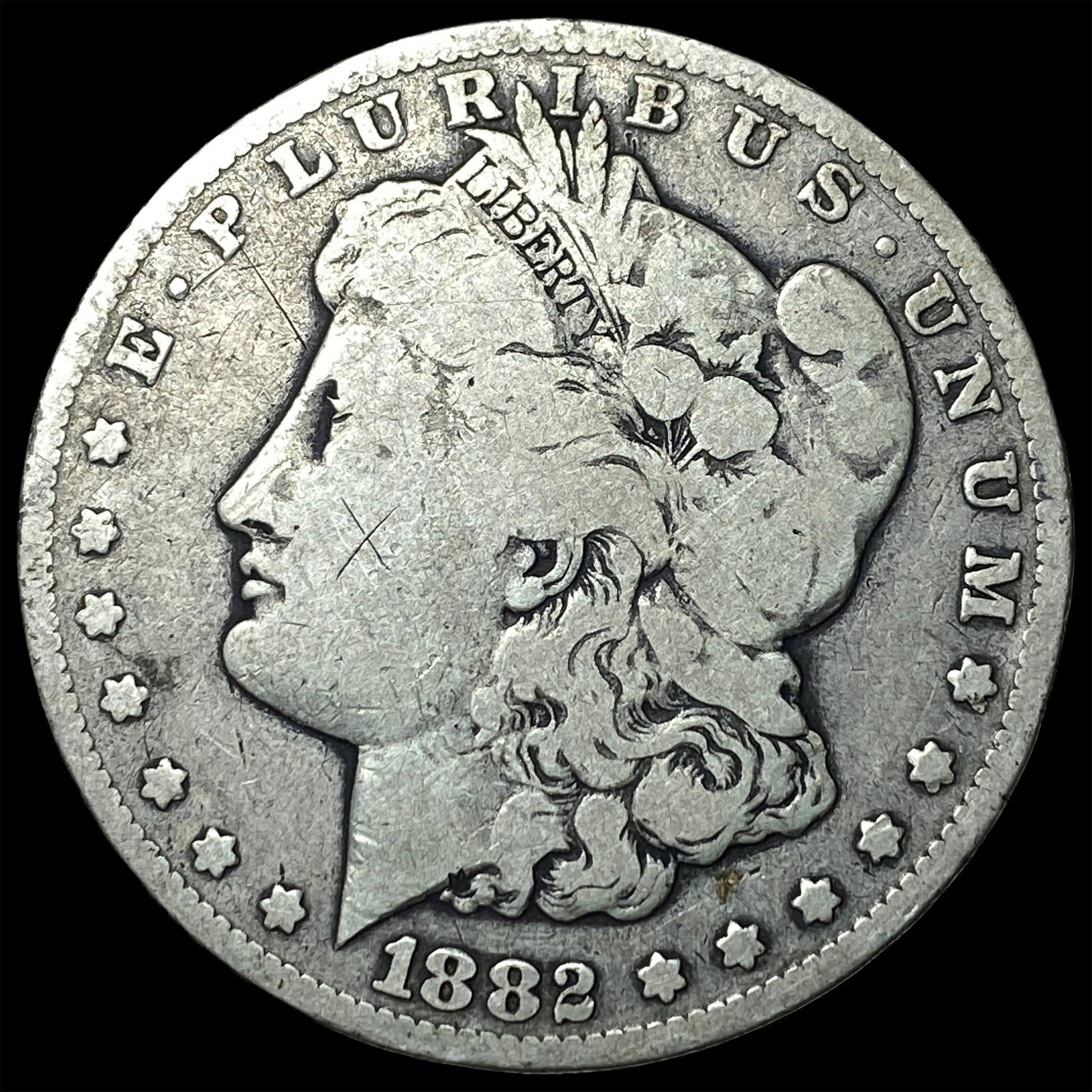 1882-CC Silver Morgan Dollar LIGHTLY CIRCULATED: 1882-CC Silver Morgan Dollar LIGHTLY CIRCULATED