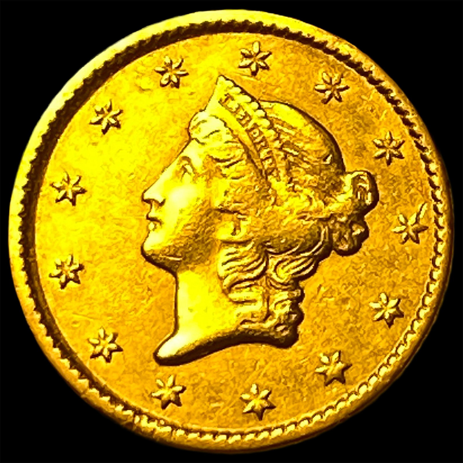 1851 Gold $1 Liberty Head CLOSELY UNCIRCULATED: 1851 Gold $1 Liberty Head CLOSELY UNCIRCULATED
