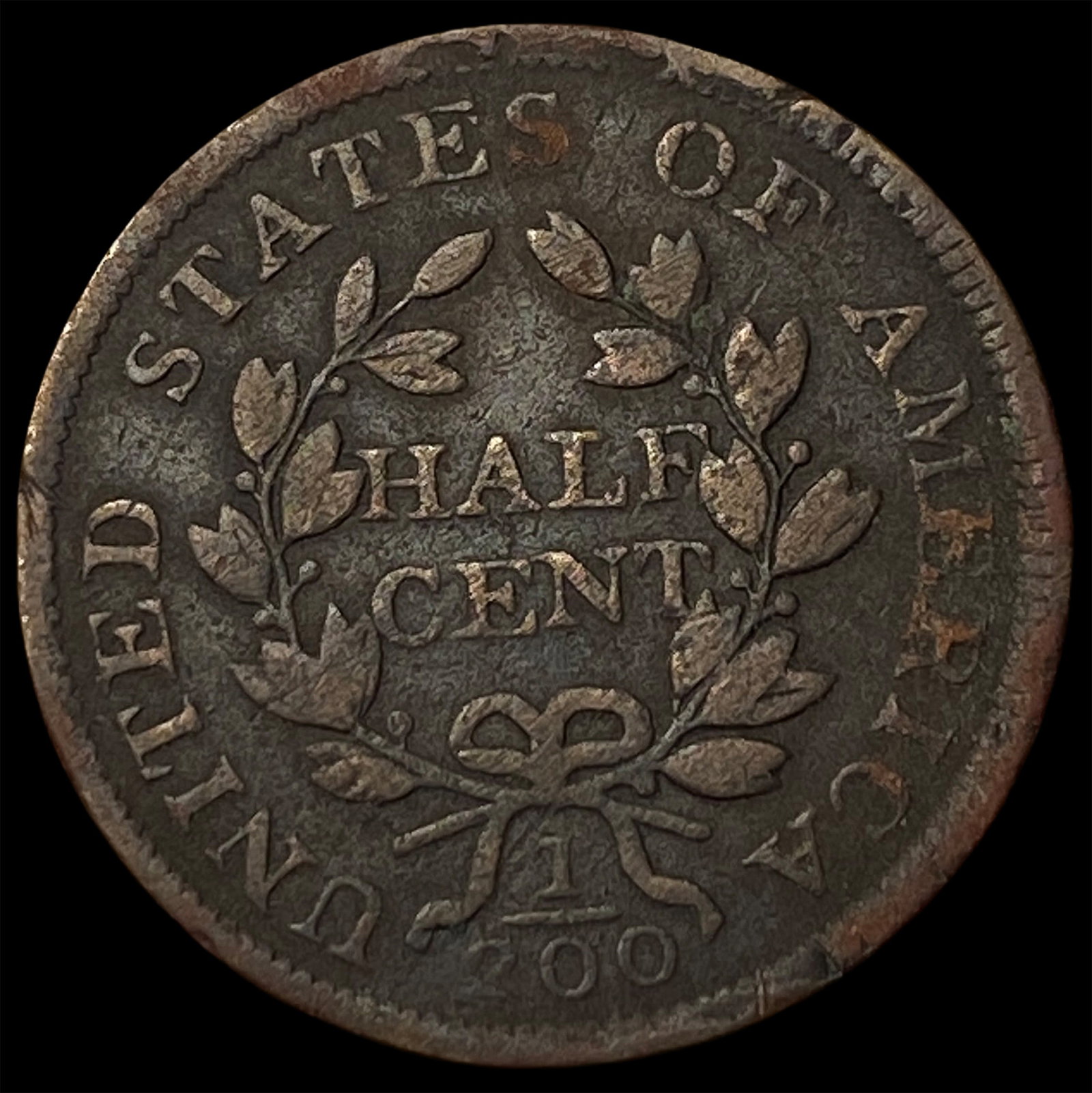 1802 Draped Bust Half Cent LIGHTLY CIRCULATED - 2
