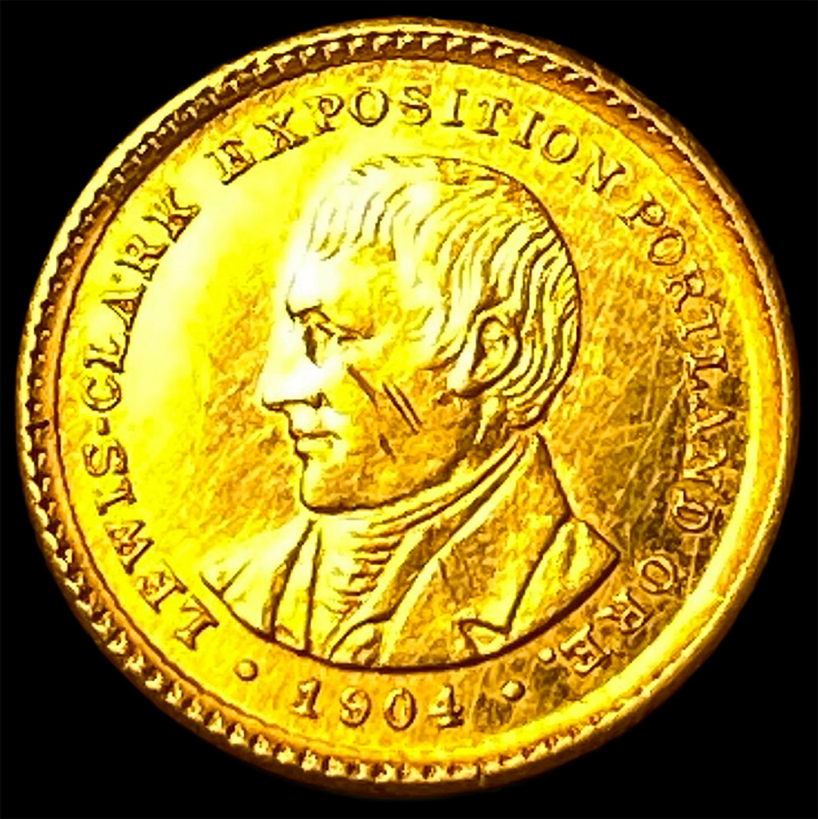 1904 Gold Lewis and Clark Exposition $1 UNCIRCULATED (1 of 2)