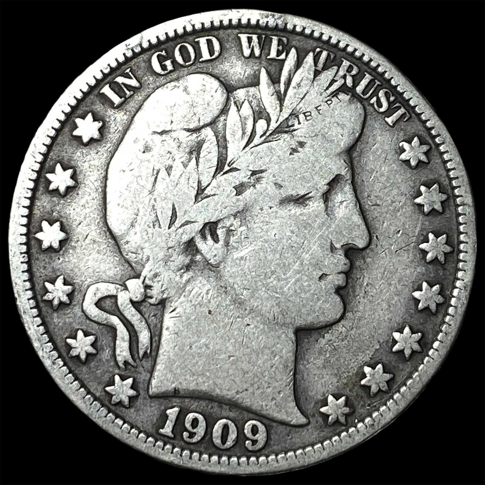 1909 Barber Half Dollar LIGHTLY CIRCULATED (1 of 2)