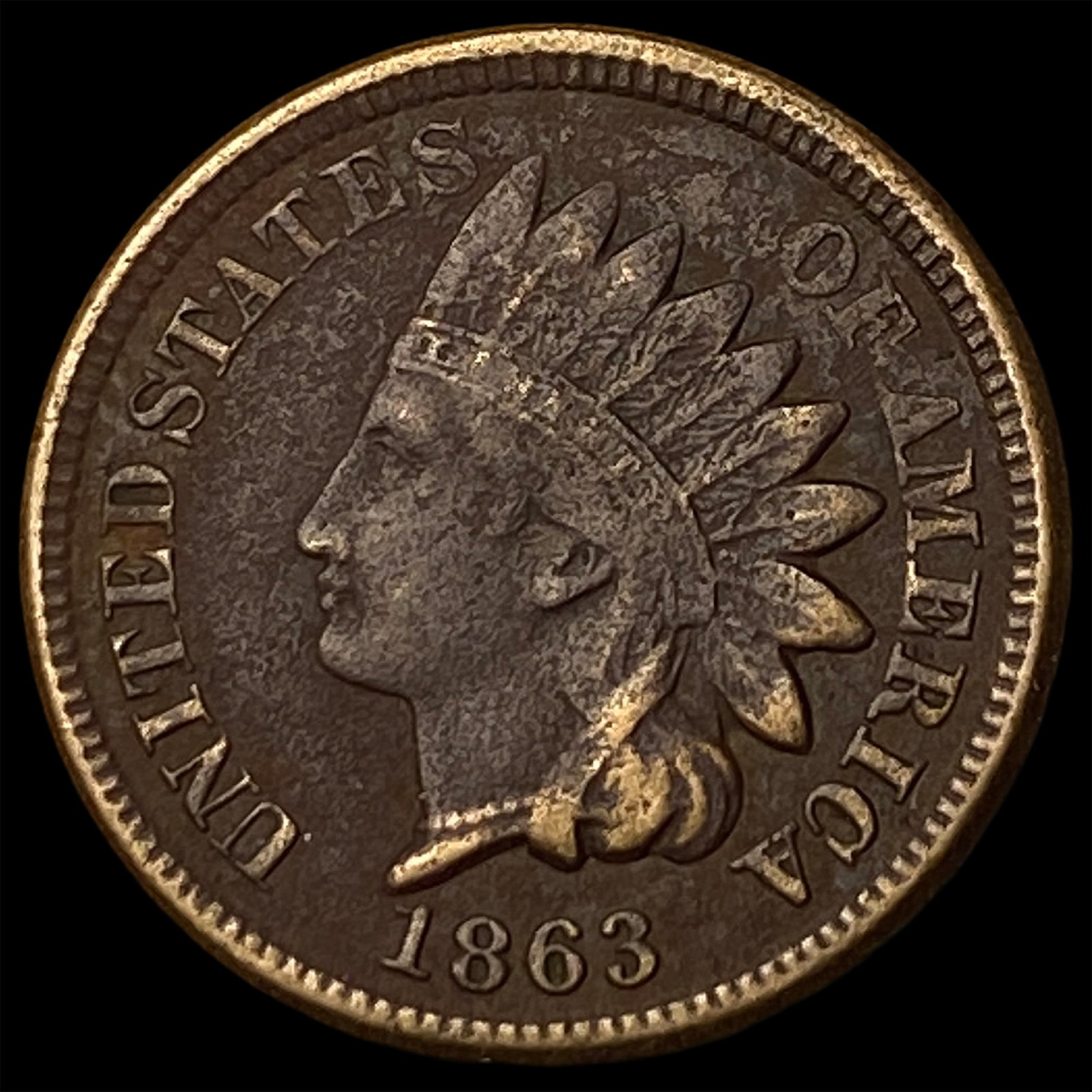 1863 Copper-Nickel Indian Head Cent NEARLY UNCIRCULATED: 1863 Copper-Nickel Indian Head Cent NEARLY UNCIRCULATED