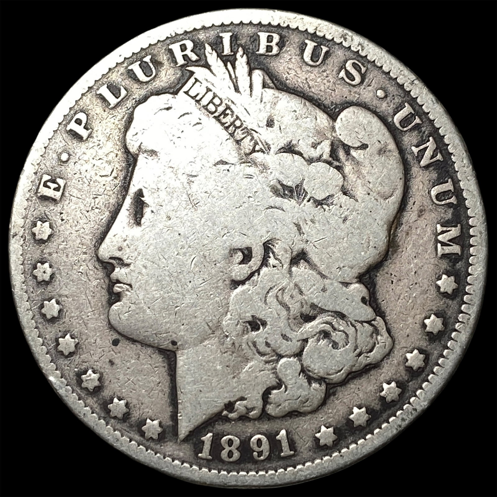1891-CC Silver Morgan Dollar NICELY CIRCULATED: 1891-CC Silver Morgan Dollar NICELY CIRCULATED