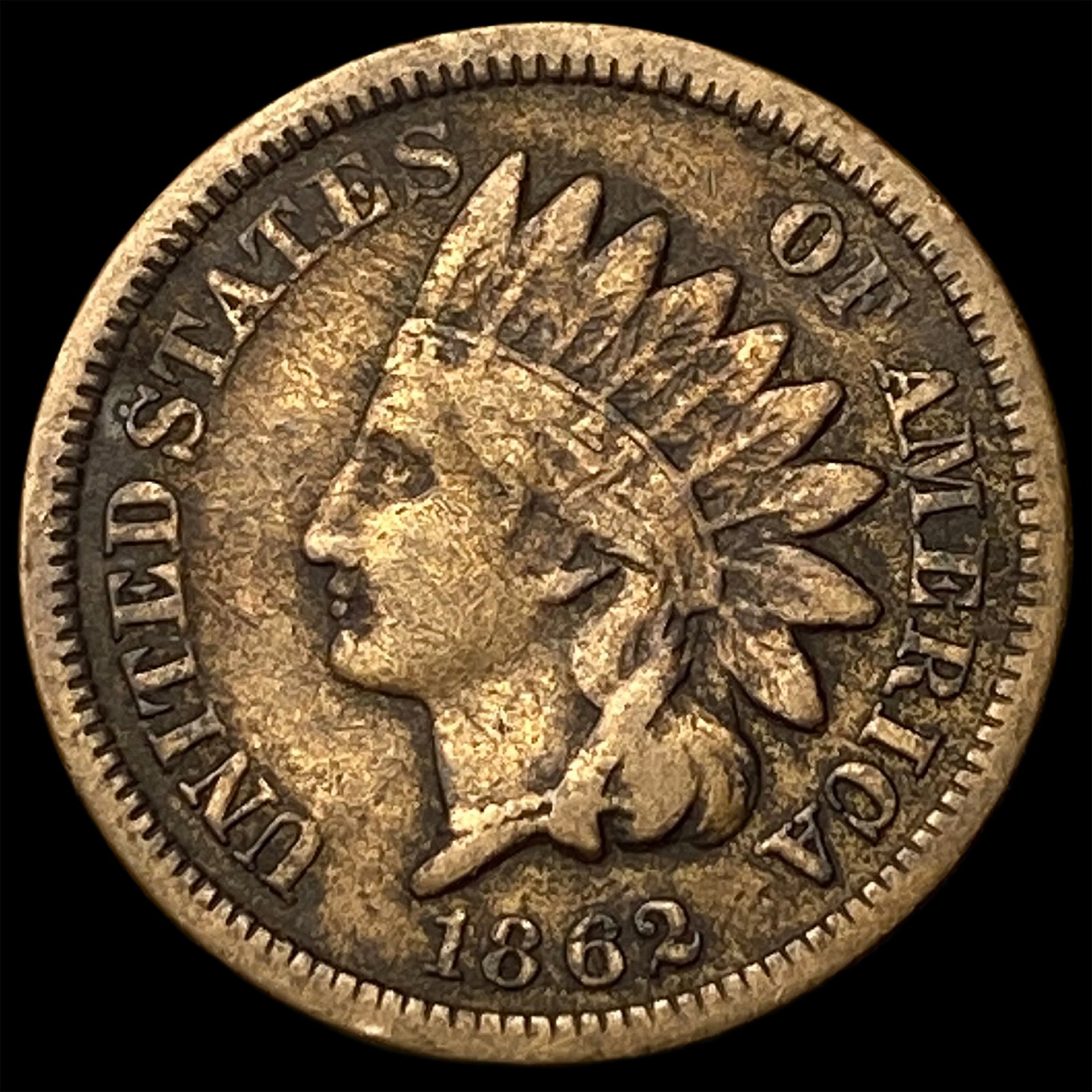 1862 Indian Head Cent NEARLY UNCIRCULATED: 1862 Indian Head Cent NEARLY UNCIRCULATED
