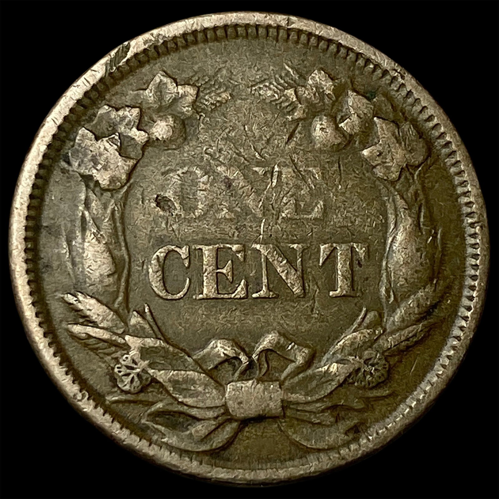 1858 Flying Eagle Cent ABOUT UNCIRCULATED - 2