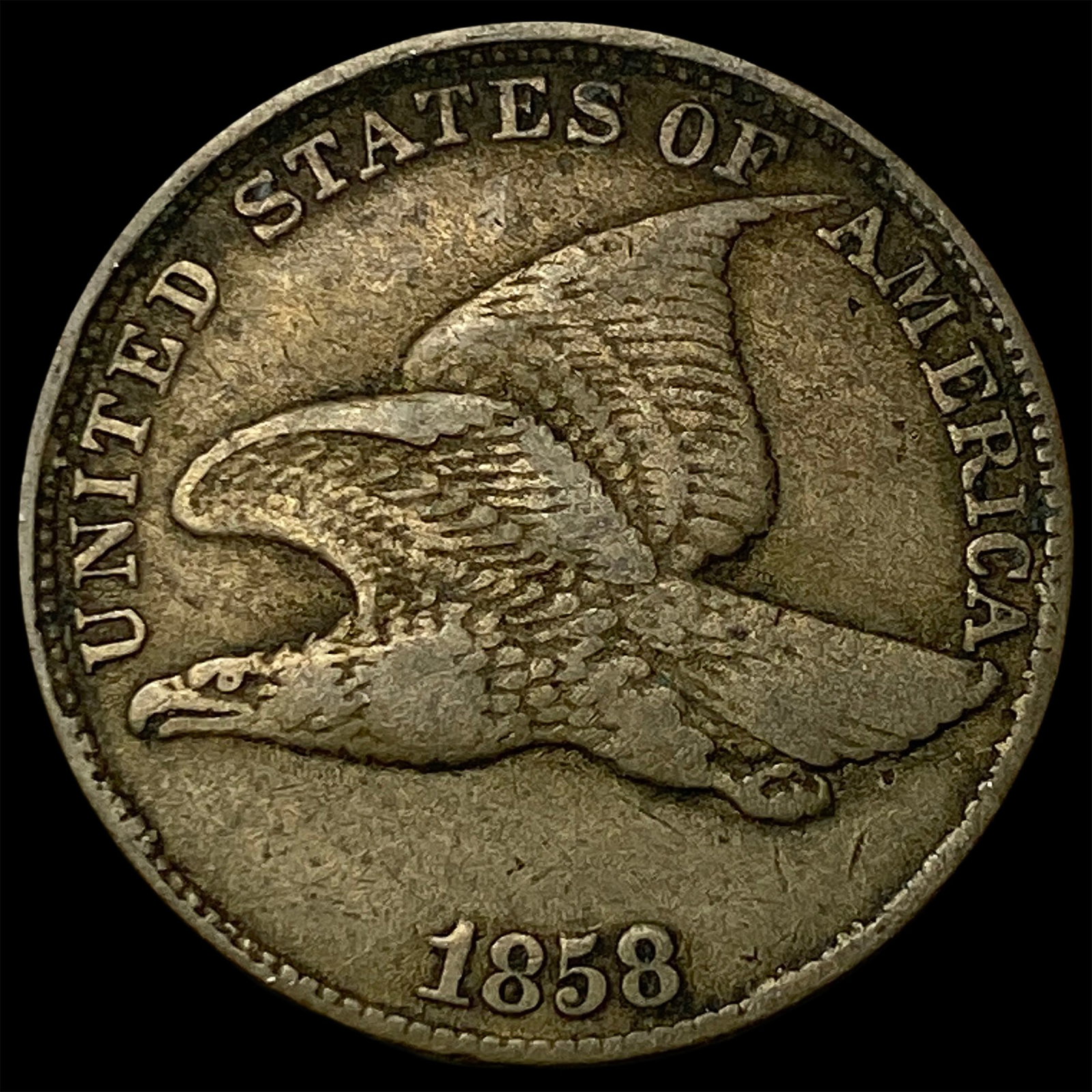 1858 Flying Eagle Cent ABOUT UNCIRCULATED: 1858 Flying Eagle Cent ABOUT UNCIRCULATED