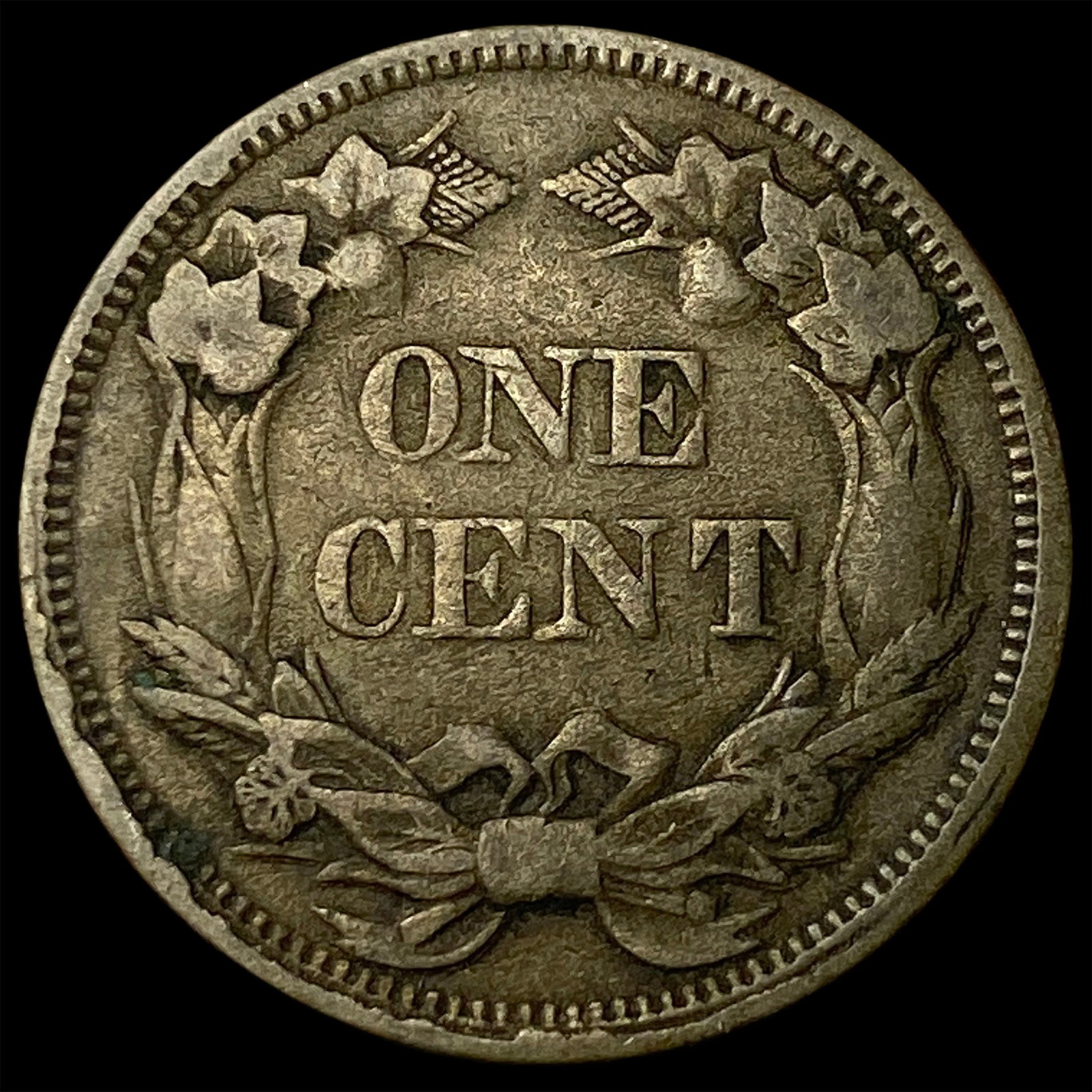 1858 Flying Eagle Cent ABOUT UNCIRCULATED - 2