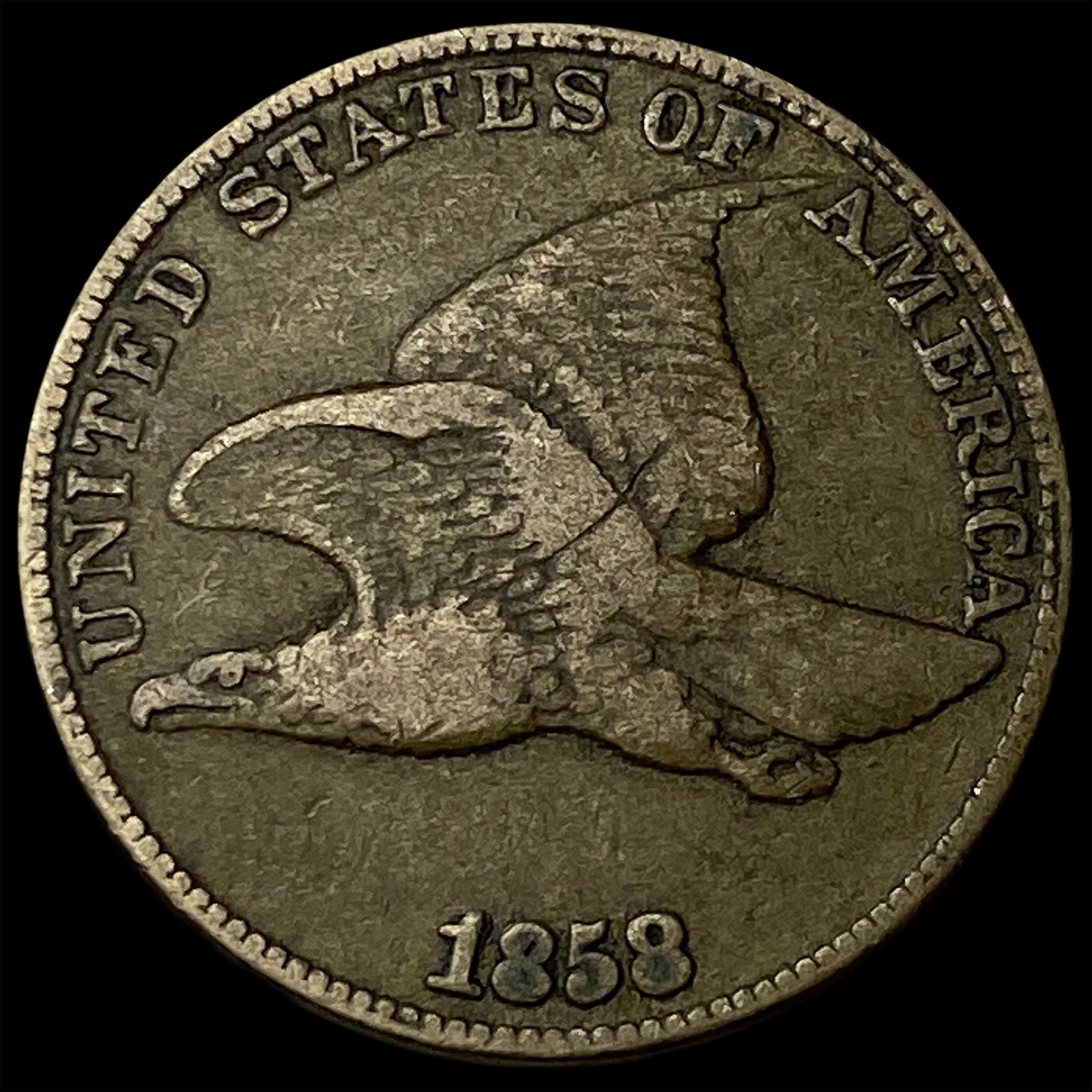 1858 Flying Eagle Cent ABOUT UNCIRCULATED: 1858 Flying Eagle Cent ABOUT UNCIRCULATED