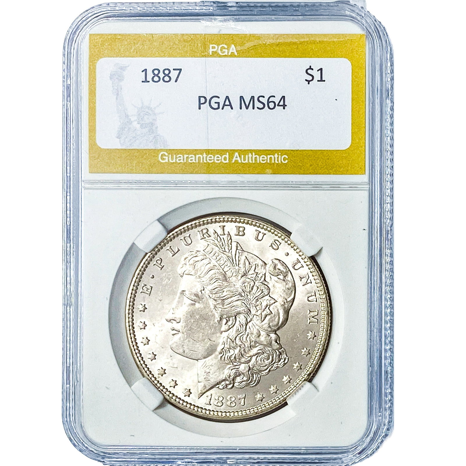 1887 Morgan Silver Dollar PGA MS64: 1887 Morgan Silver Dollar PGA MS64