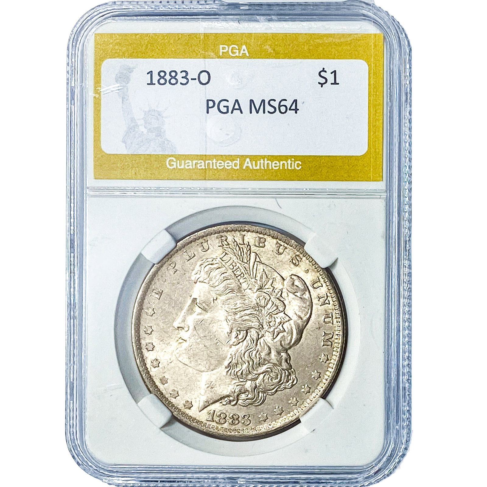 1883-O Morgan Silver Dollar PGA MS64: 1883-O Morgan Silver Dollar PGA MS64