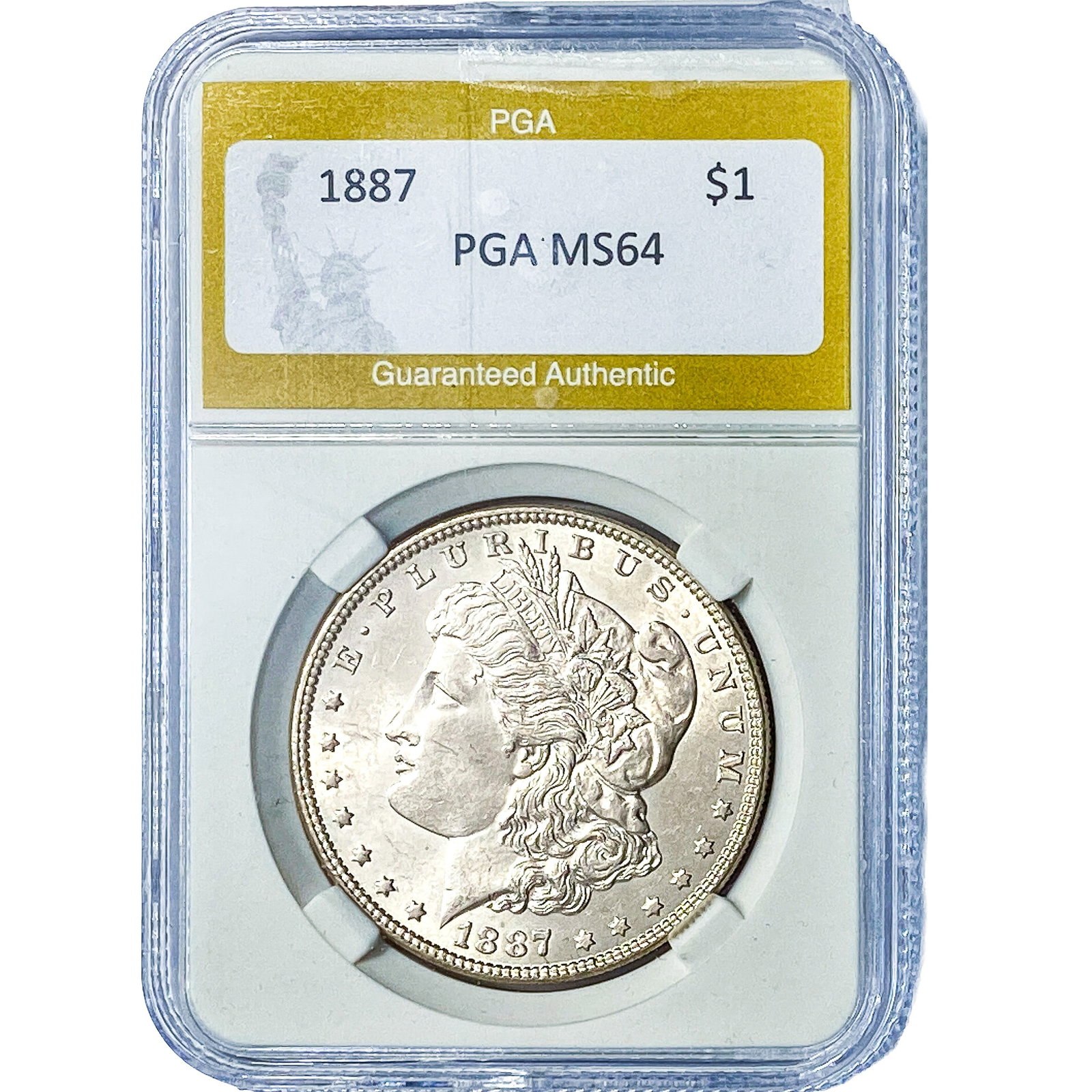 1887 Morgan Silver Dollar PGA MS64: 1887 Morgan Silver Dollar PGA MS64