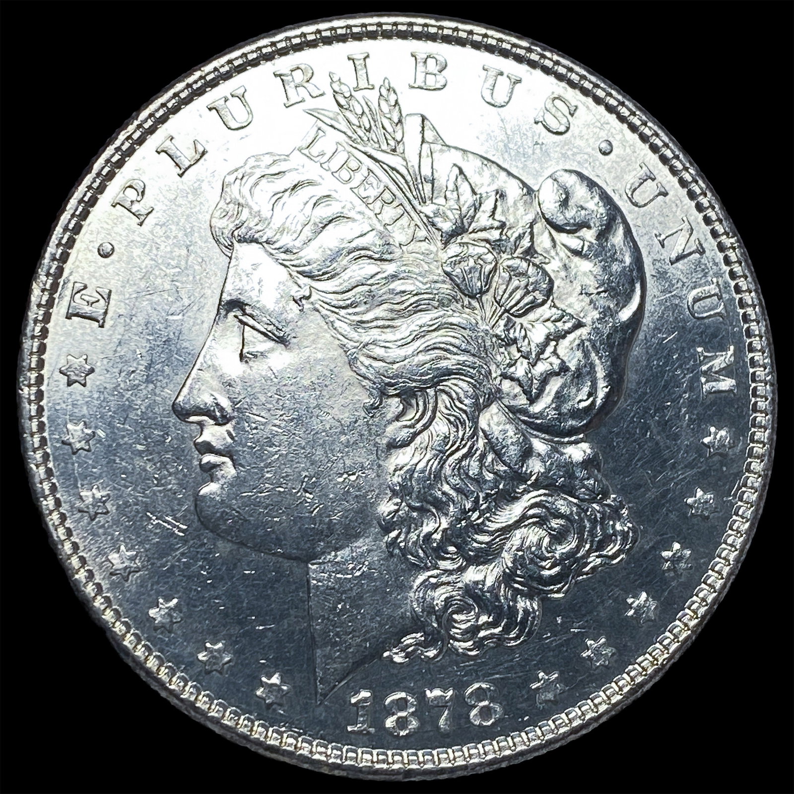 1878 8TF Silver Morgan Dollar CHOICE AU: 1878 8TF Silver Morgan Dollar CHOICE AU