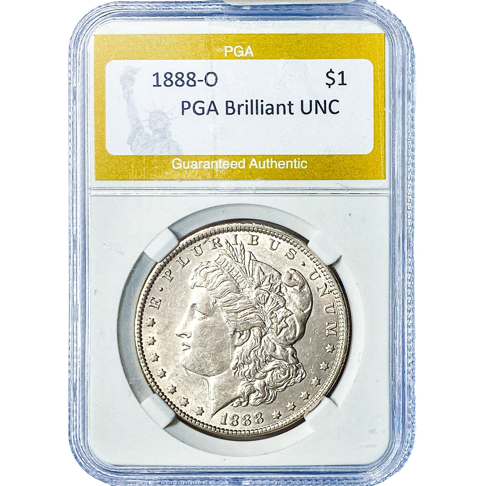 1888-O Morgan Silver Dollar PGA Brilliant UNC: 1888-O Morgan Silver Dollar PGA Brilliant UNC