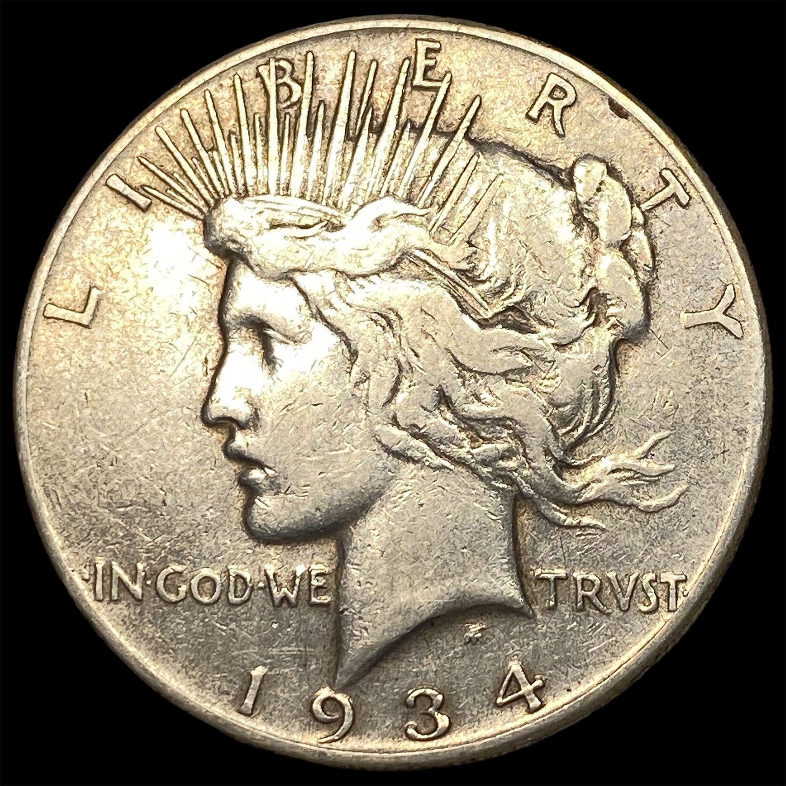 1934-S Peace Silver Dollar NICELY CIRCULATED (1 of 2)