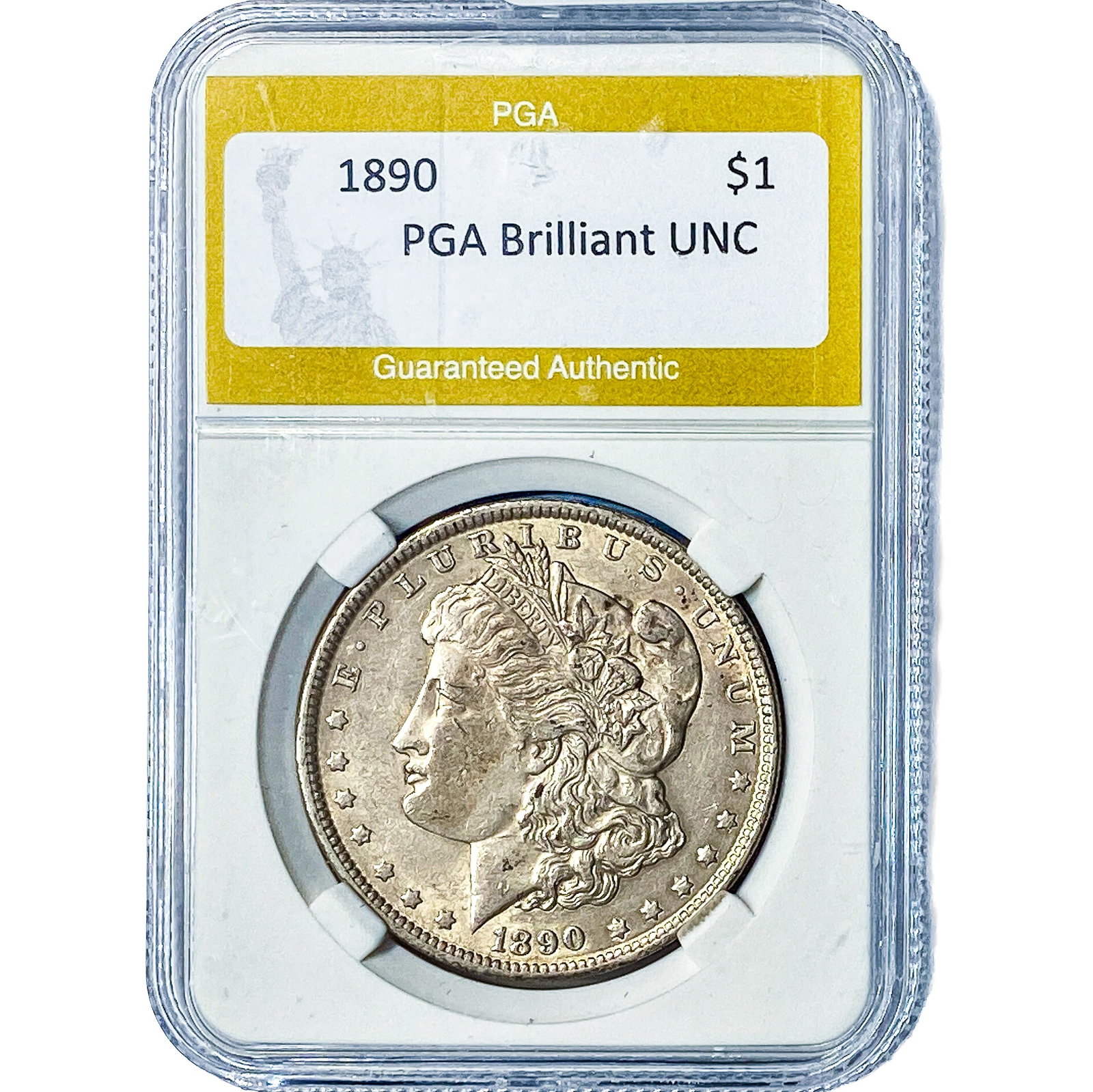1890 Morgan Silver Dollar PGA Brilliant UNC (1 of 2)