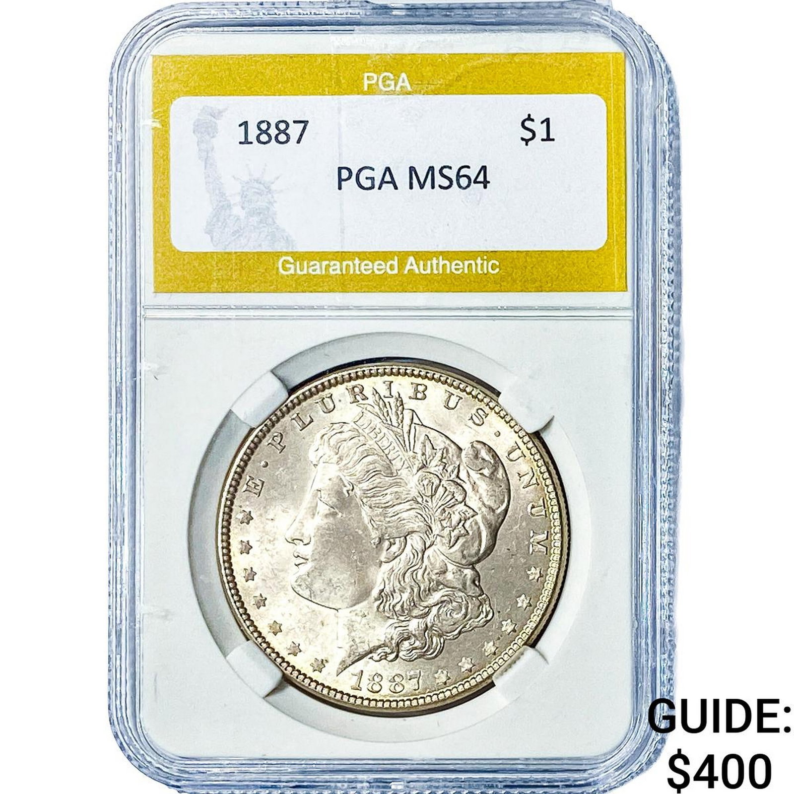 1887 Morgan Silver Dollar PGA MS64: 1887 Morgan Silver Dollar PGA MS64