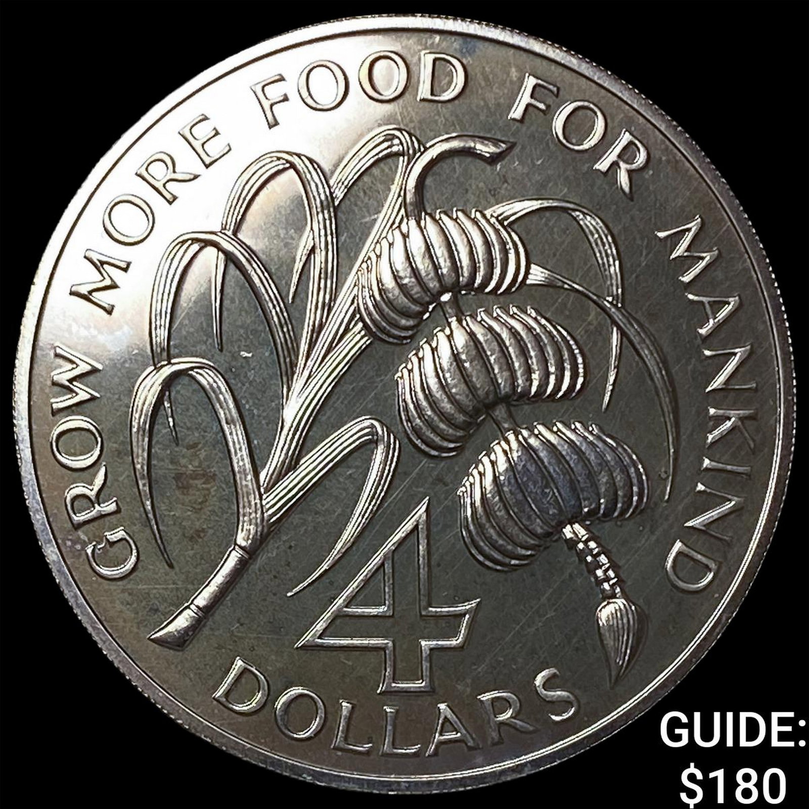 1970 Montserrat Silver $4 Proof KM-30 (1 of 2)