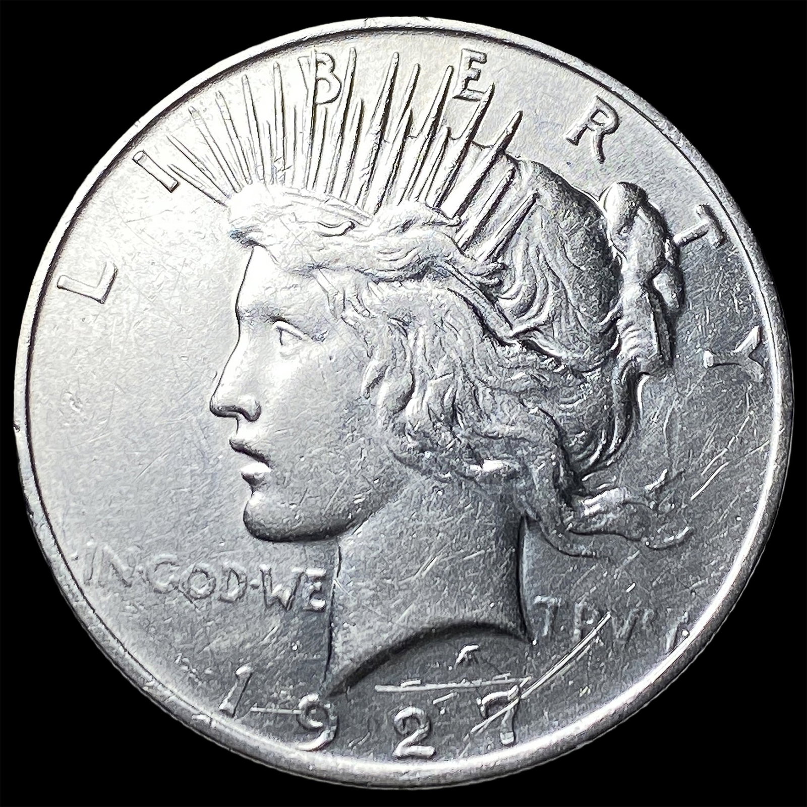 1927 Silver Peace Dollar CLOSELY UNCIRCULATED: 1927 Silver Peace Dollar CLOSELY UNCIRCULATED