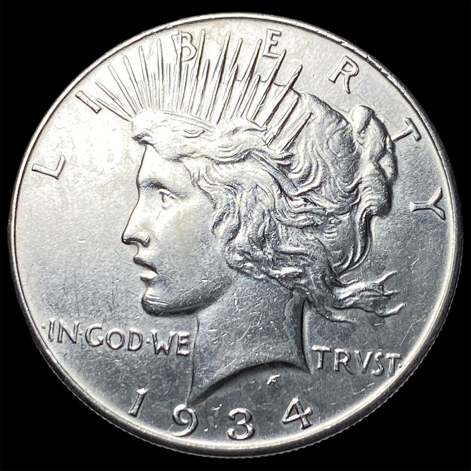 1934 Peace Silver Dollar CLOSELY UNCIRCULATED: 1934 Peace Silver Dollar CLOSELY UNCIRCULATED