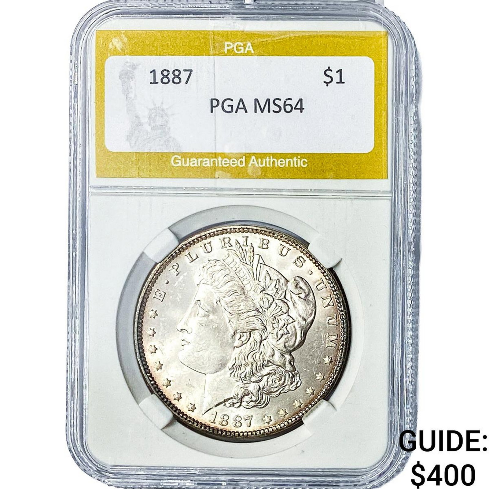 1887 Morgan Silver Dollar PGA MS64: 1887 Morgan Silver Dollar PGA MS64