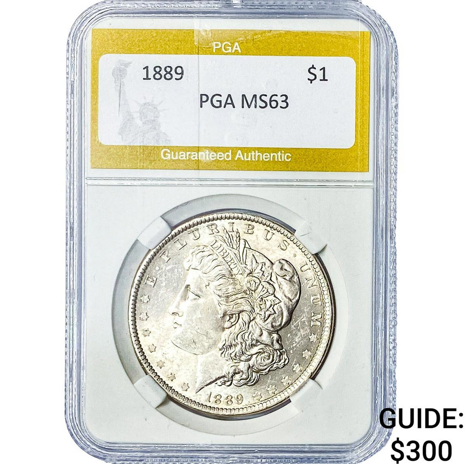 1889 Morgan Silver Dollar PGA MS63: 1889 Morgan Silver Dollar PGA MS63