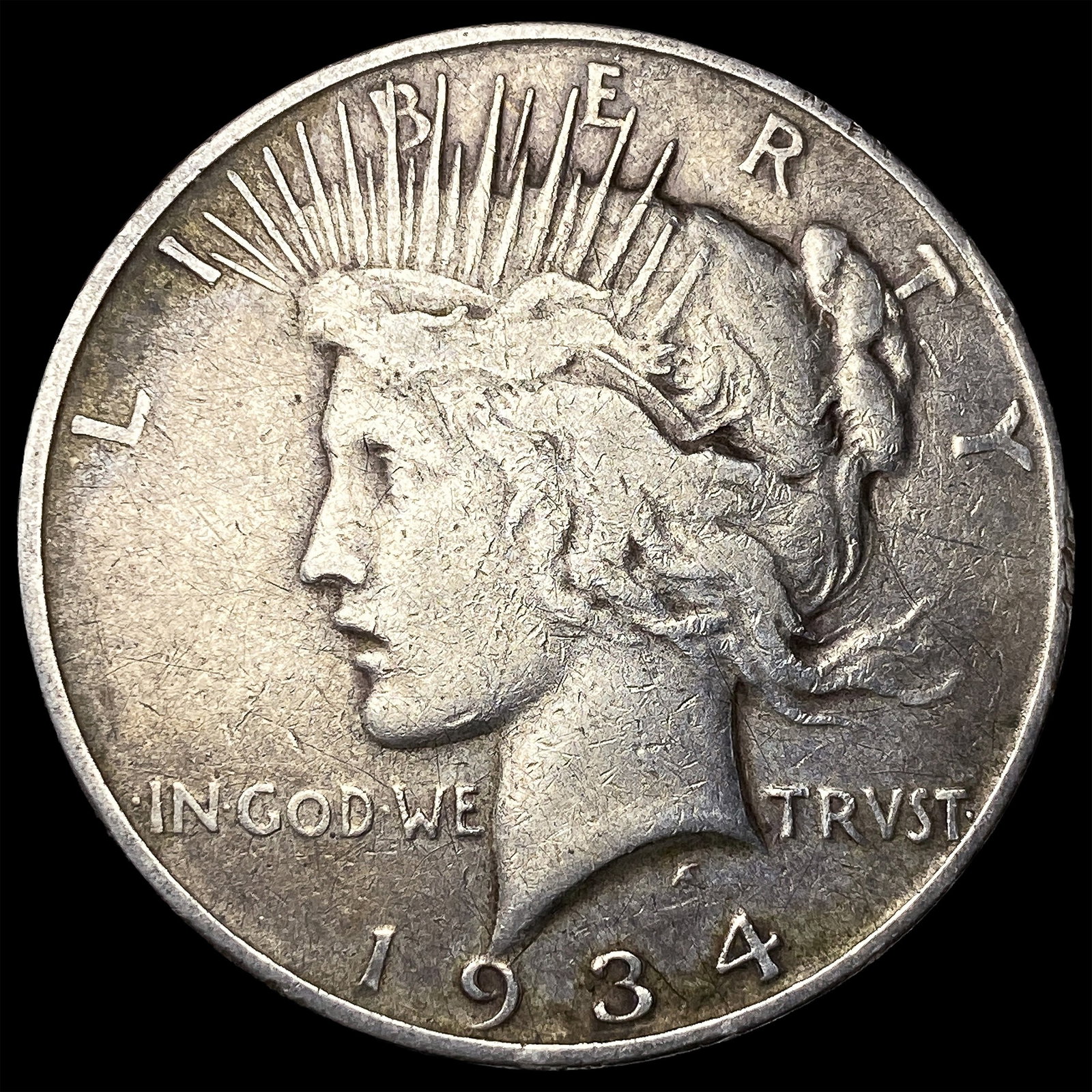1934-D Peace Silver Dollar NEARLY UNCIRCULATED: 1934-D Peace Silver Dollar NEARLY UNCIRCULATED