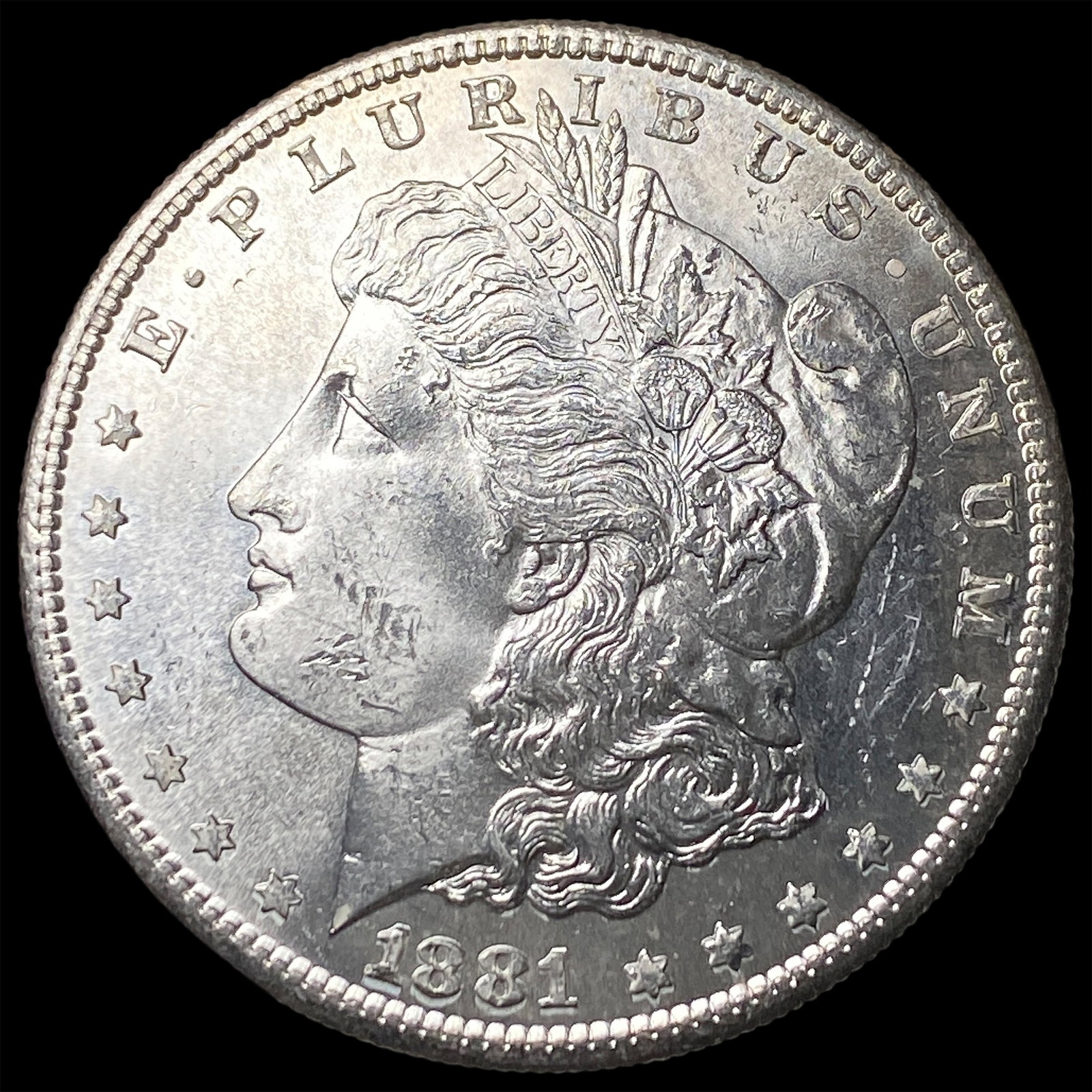1881-S Silver Morgan Dollar CLOSELY UNCIRCULATED: 1881-S Silver Morgan Dollar CLOSELY UNCIRCULATED