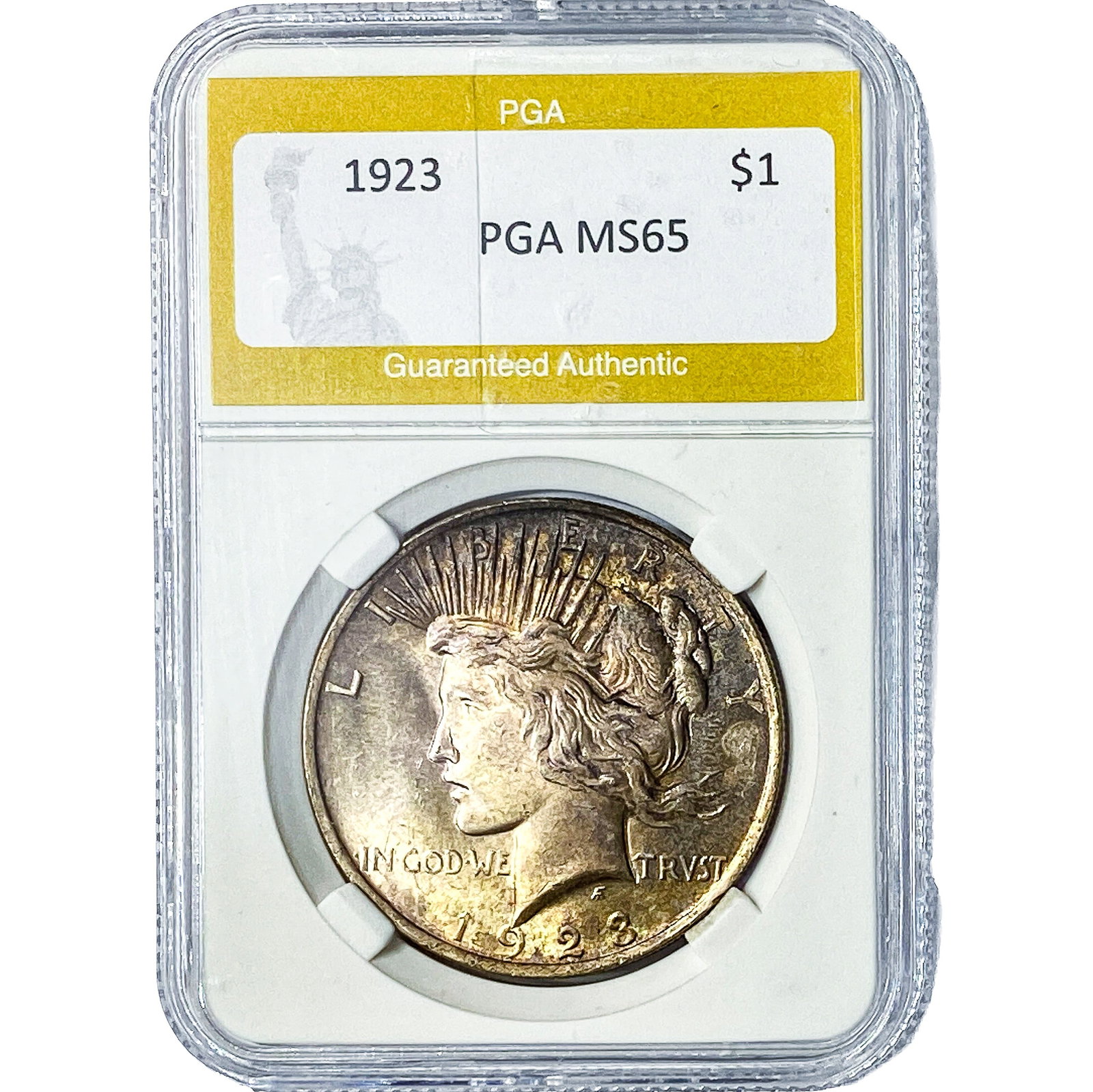 1923 Silver Peace Dollar PGA MS65: 1923 Silver Peace Dollar PGA MS65