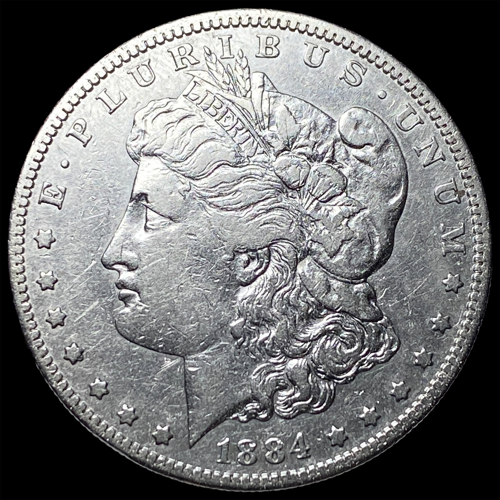 1884-S Silver Morgan Dollar NEARLY UNCIRCULATED: 1884-S Silver Morgan Dollar NEARLY UNCIRCULATED