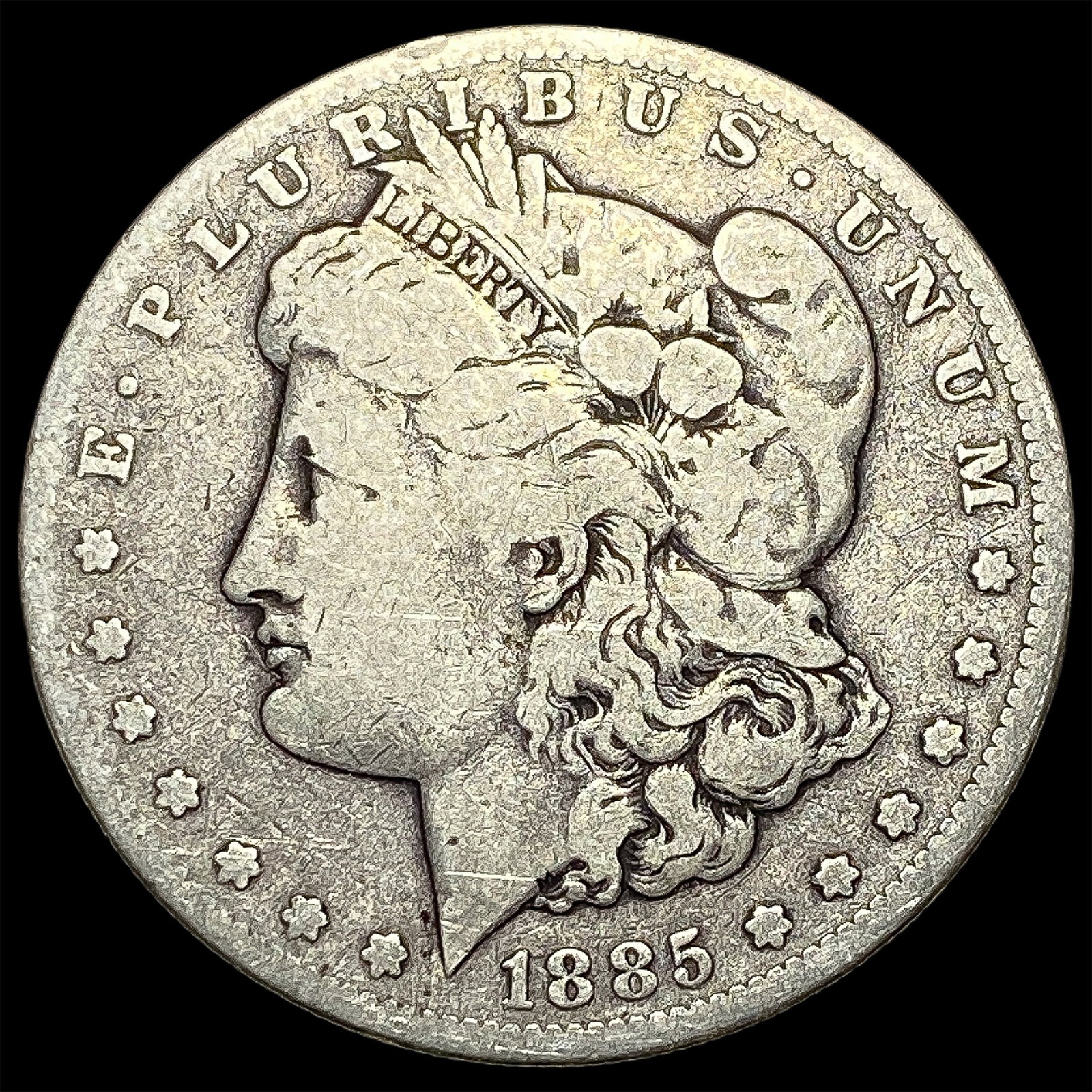 1885-S Silver Morgan Dollar NICELY CIRCULATED: 1885-S Silver Morgan Dollar NICELY CIRCULATED