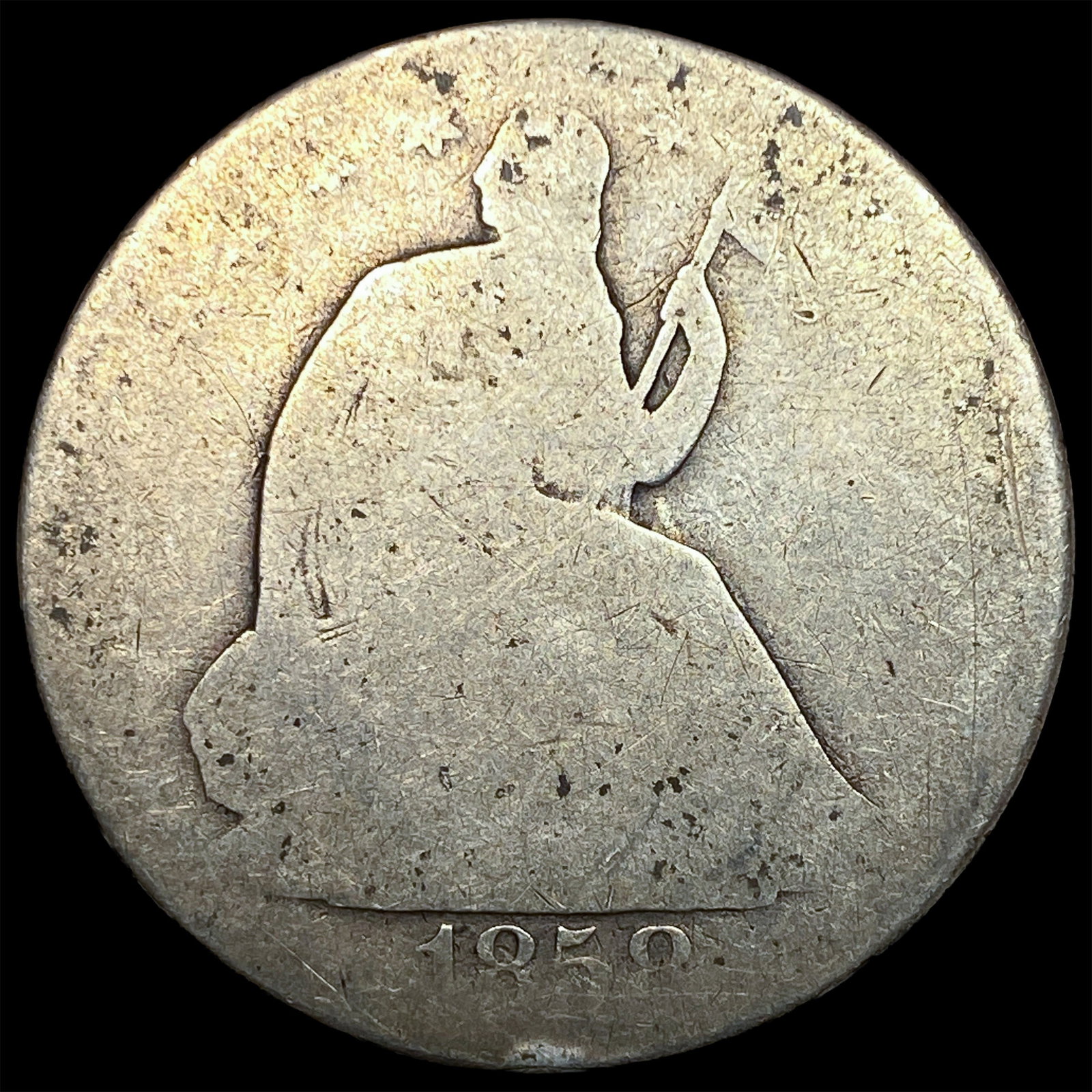 1850-O Silver Seated Liberty Half Dollar NICELY CIRCULATED: 1850-O Silver Seated Liberty Half Dollar NICELY CIRCULATED