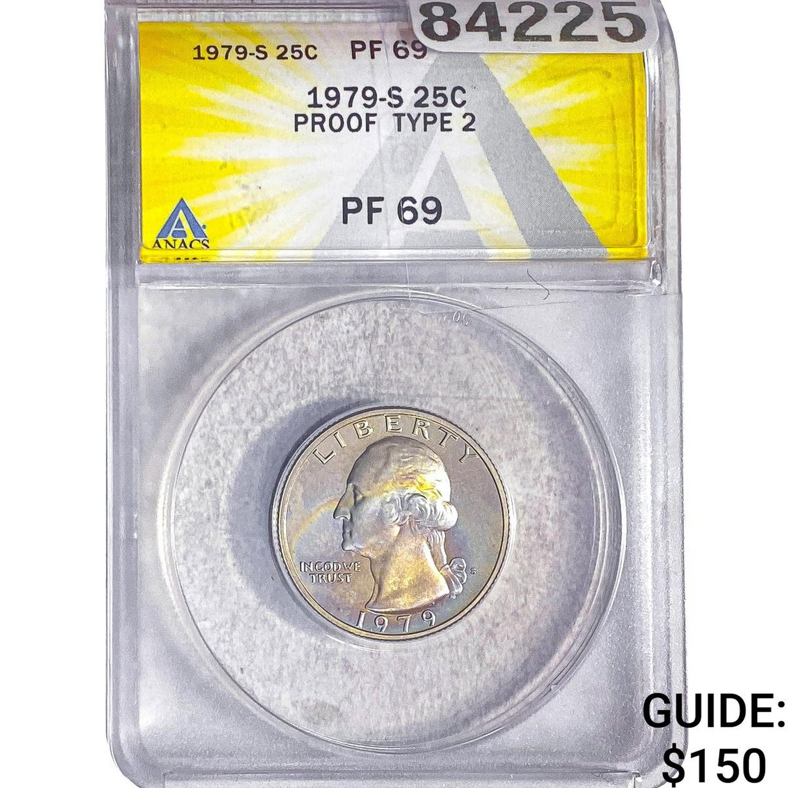 1979-S Washington Silver Quarter ANACS PF69 Type 2: 1979-S Washington Silver Quarter ANACS PF69 Type 2