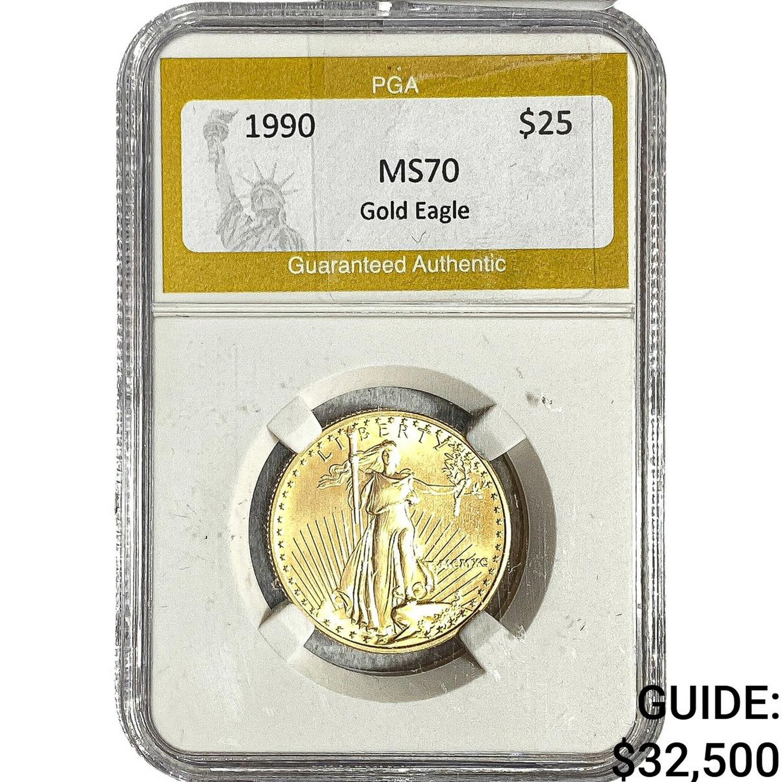 1990 1/2oz $25 Gold Eagle PGA MS70: 1990 1/2oz $25 Gold Eagle PGA MS70