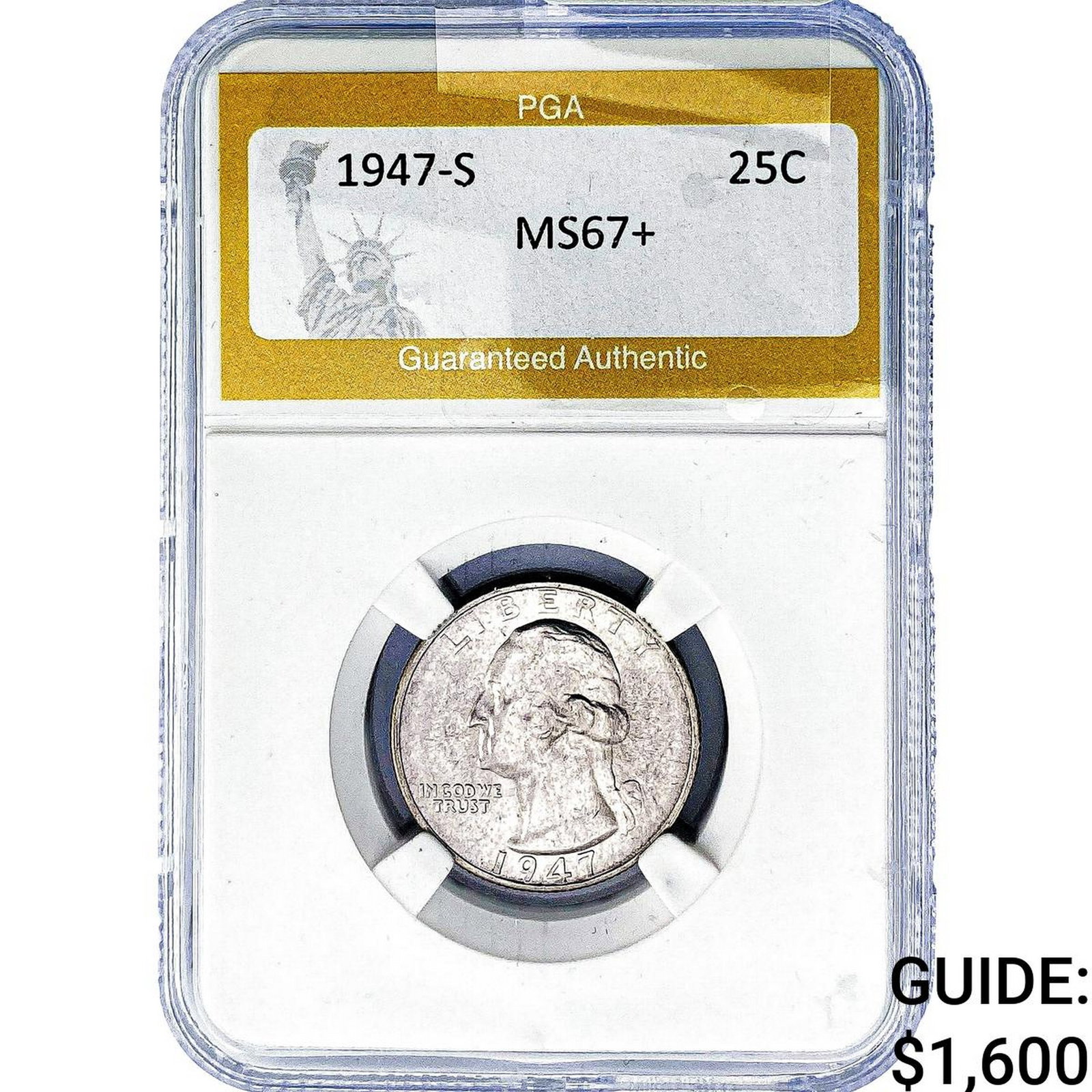 1947-S Washington Silver Quarter PGA MS67+ (1 of 2)