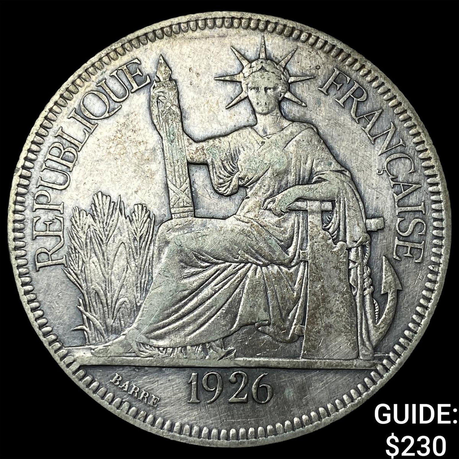 1926A French Indo-China .7813oz Silver Piastre (1 of 2)