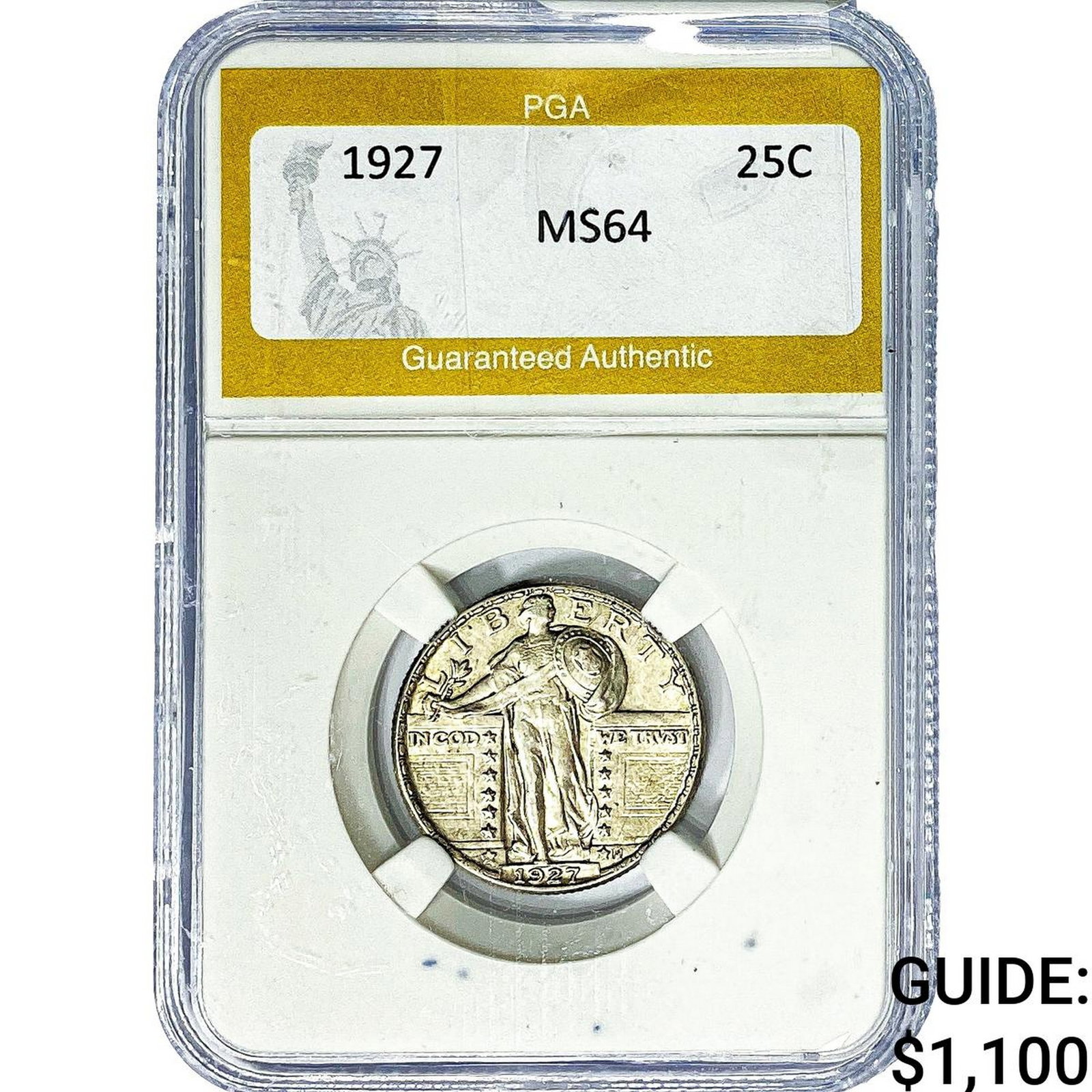 1927 Standing Liberty Quarter PGA MS64: 1927 Standing Liberty Quarter PGA MS64